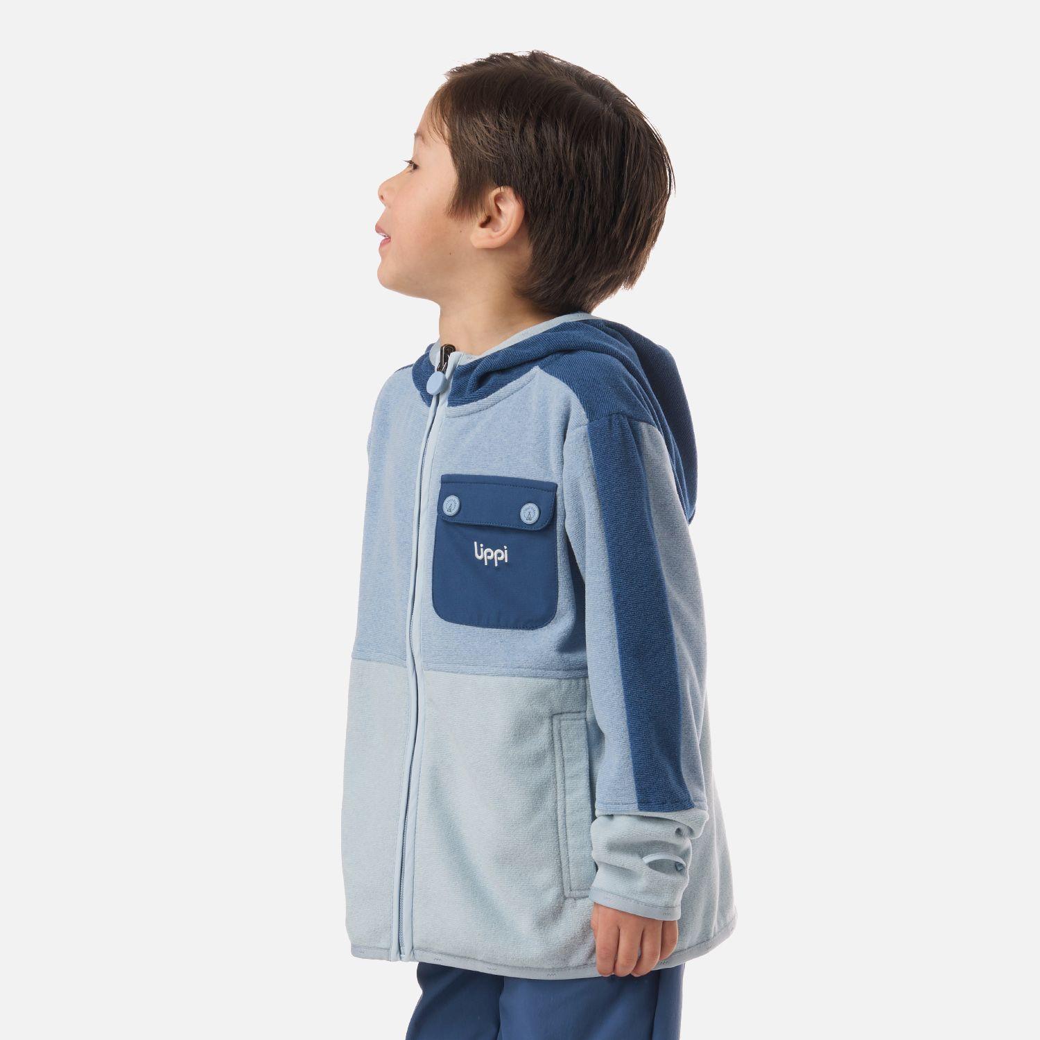 Polar Niño FirePlace Hoody Sweatshirt Azul Piedra Lippi V26-1