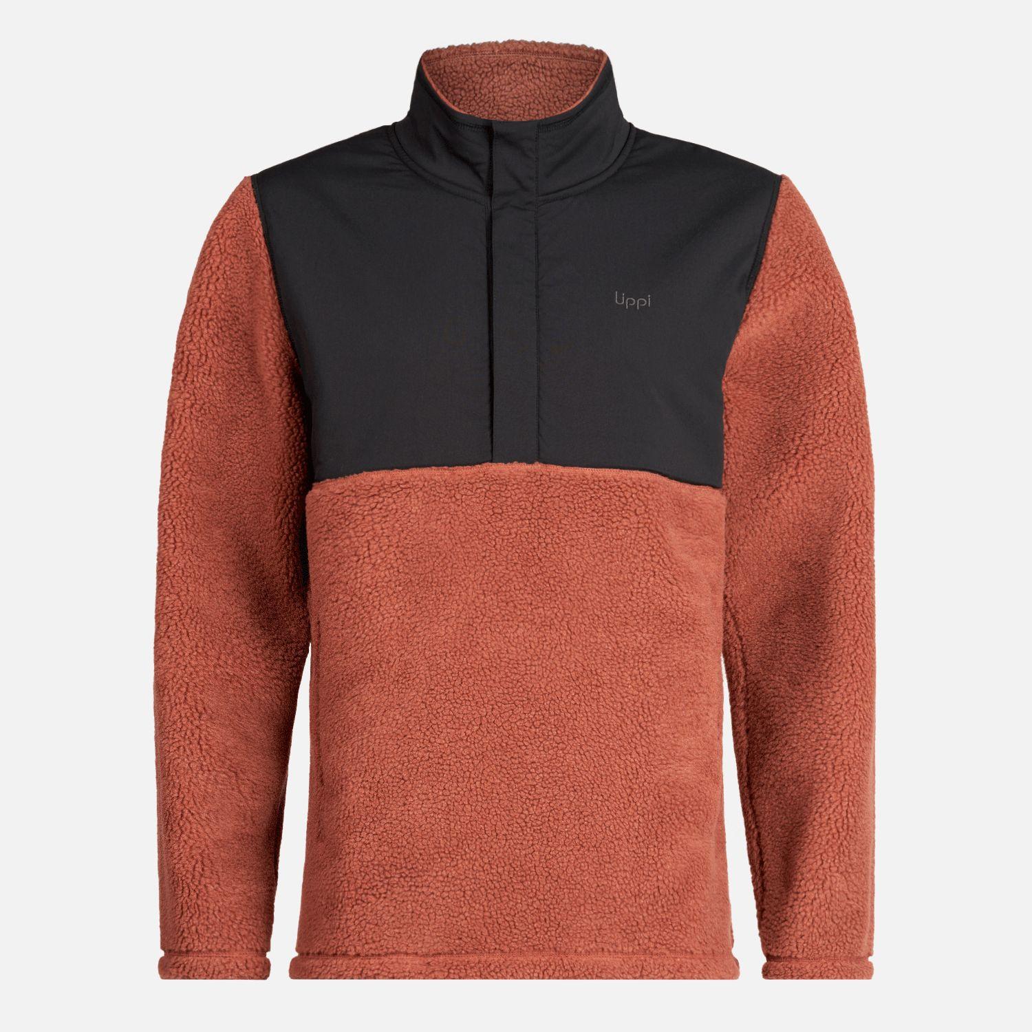 Poleron Hombre Glaciar Sherpa-Pro 1/4 Zip Terracota Lippi-0