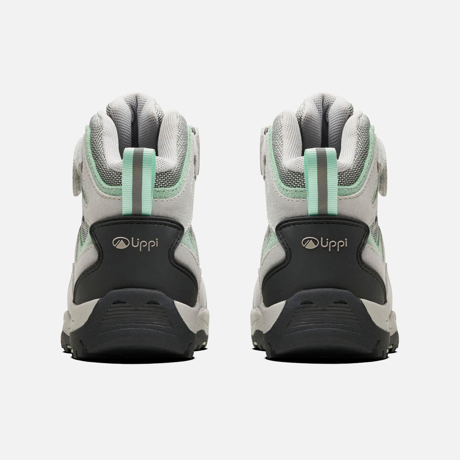 Botín Niña Puelo Cs Hi Velcro Gris Claro / Verde Agua Lippi V26-4