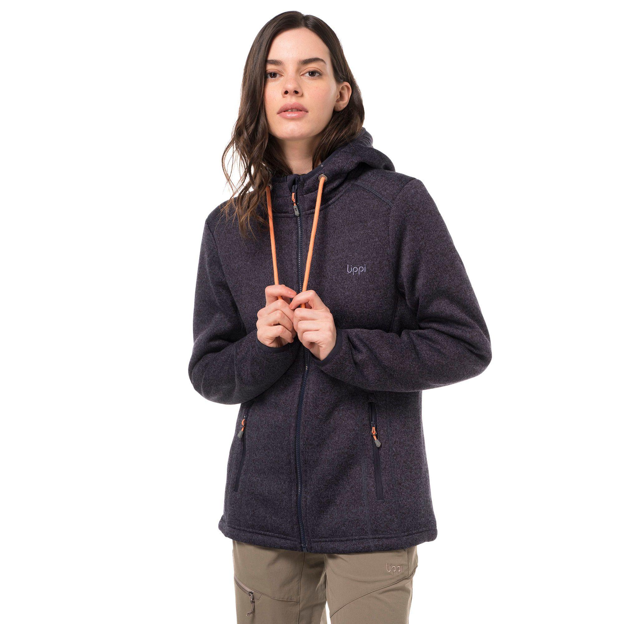 Chaqueta Mujer Sense Blend-Pro Hoody Jacket Melange Azul Noche Lippi V20-1