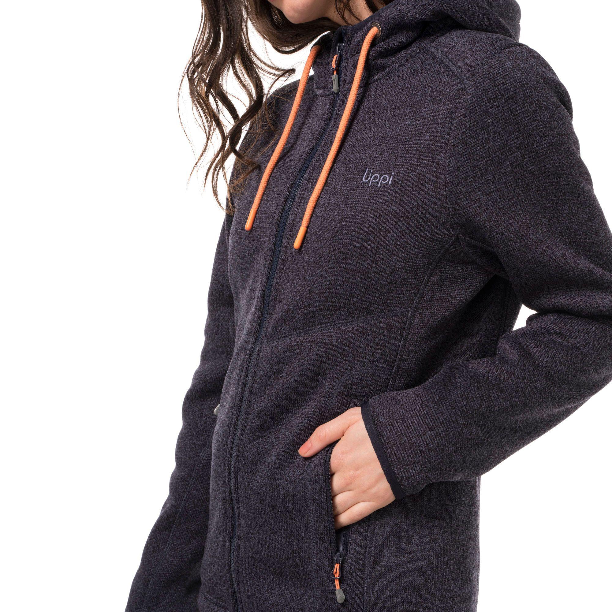 Chaqueta Mujer Sense Blend-Pro Hoody Jacket Melange Azul Noche Lippi V20-5