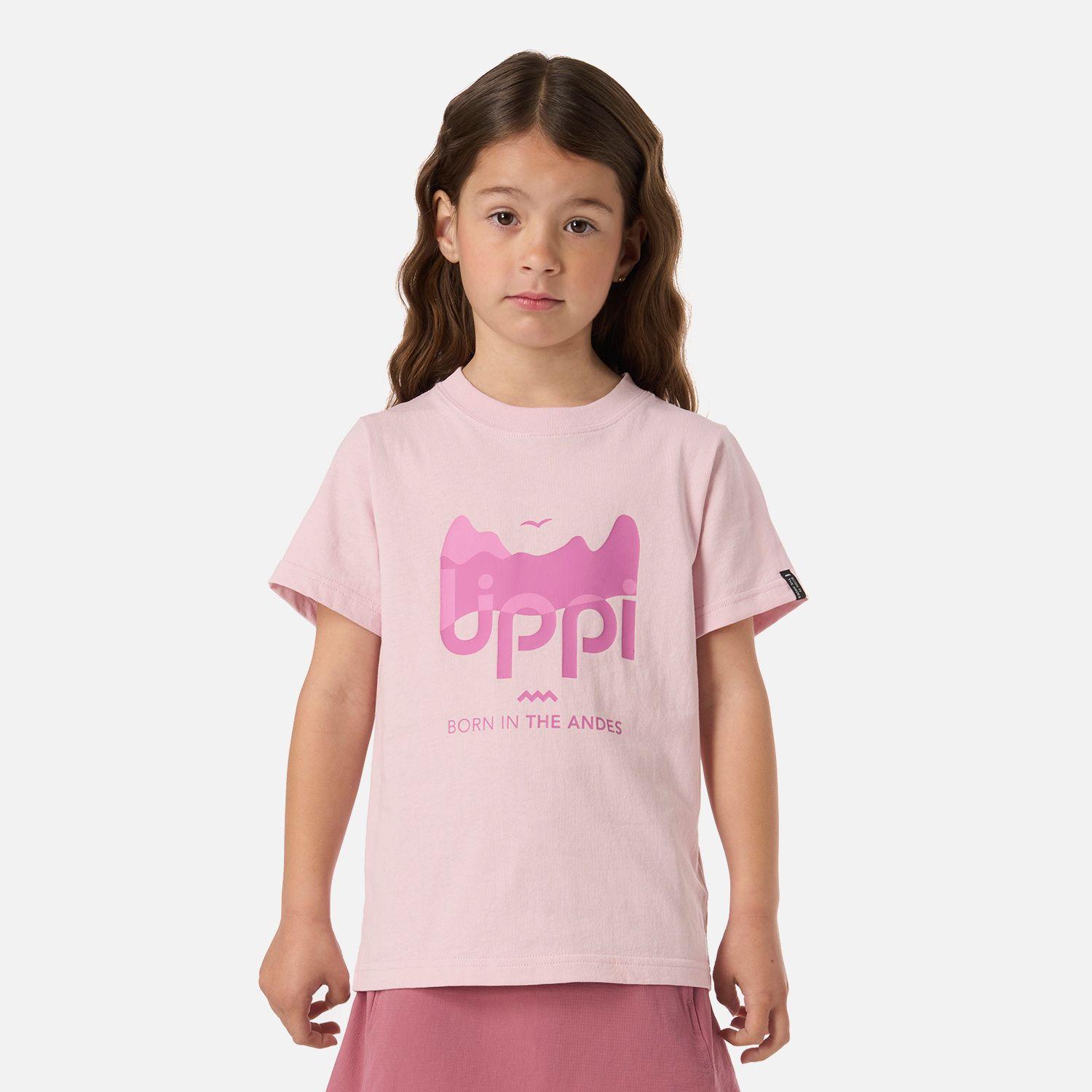 Polera Niña Logo Lippi T-shirt Rosa Claro Lippi V26-0