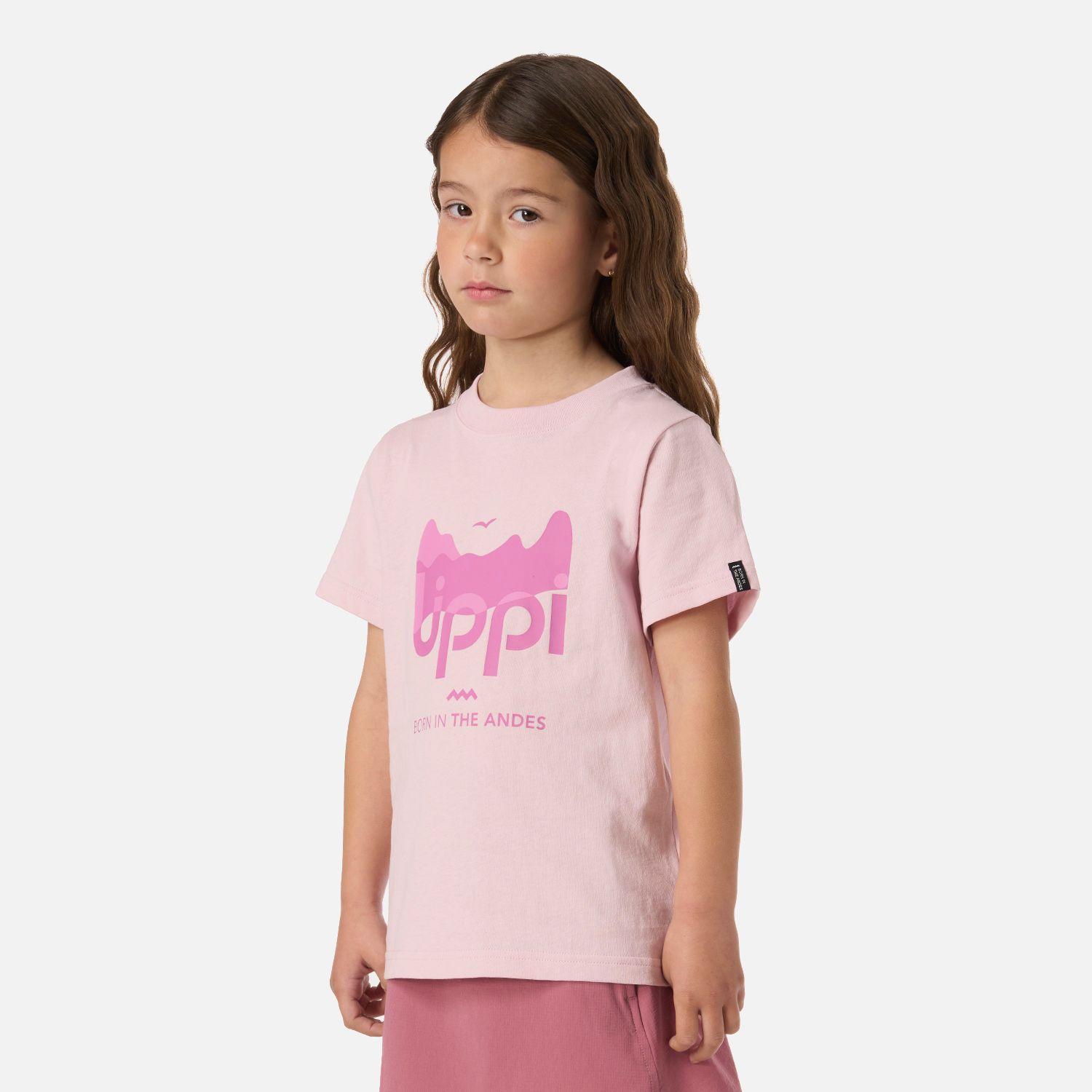 Polera Niña Logo Lippi T-shirt Rosa Claro Lippi V26-1