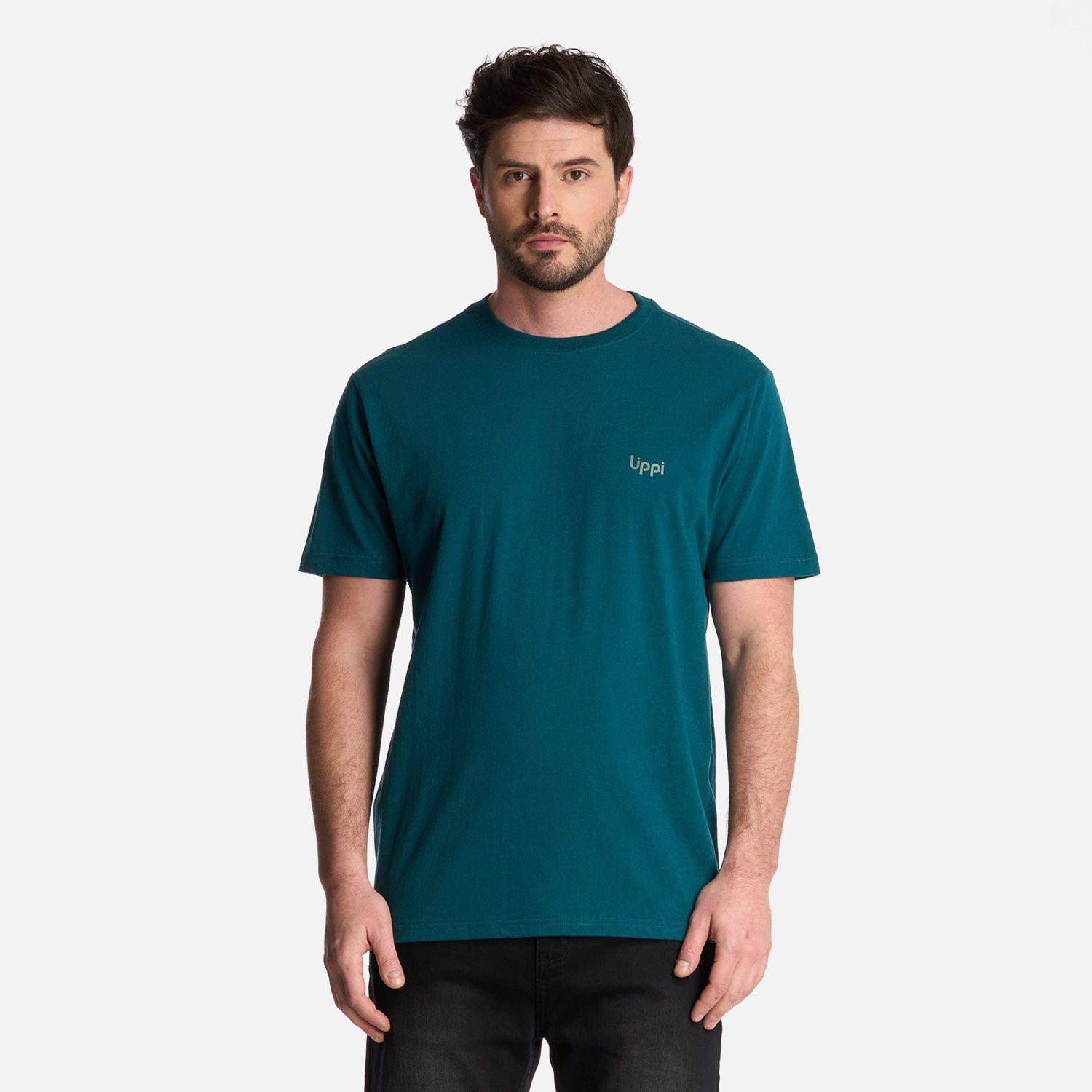 Polera Hombre Logo Lippi Back Print T-Shirt Petroleo Lippi-0