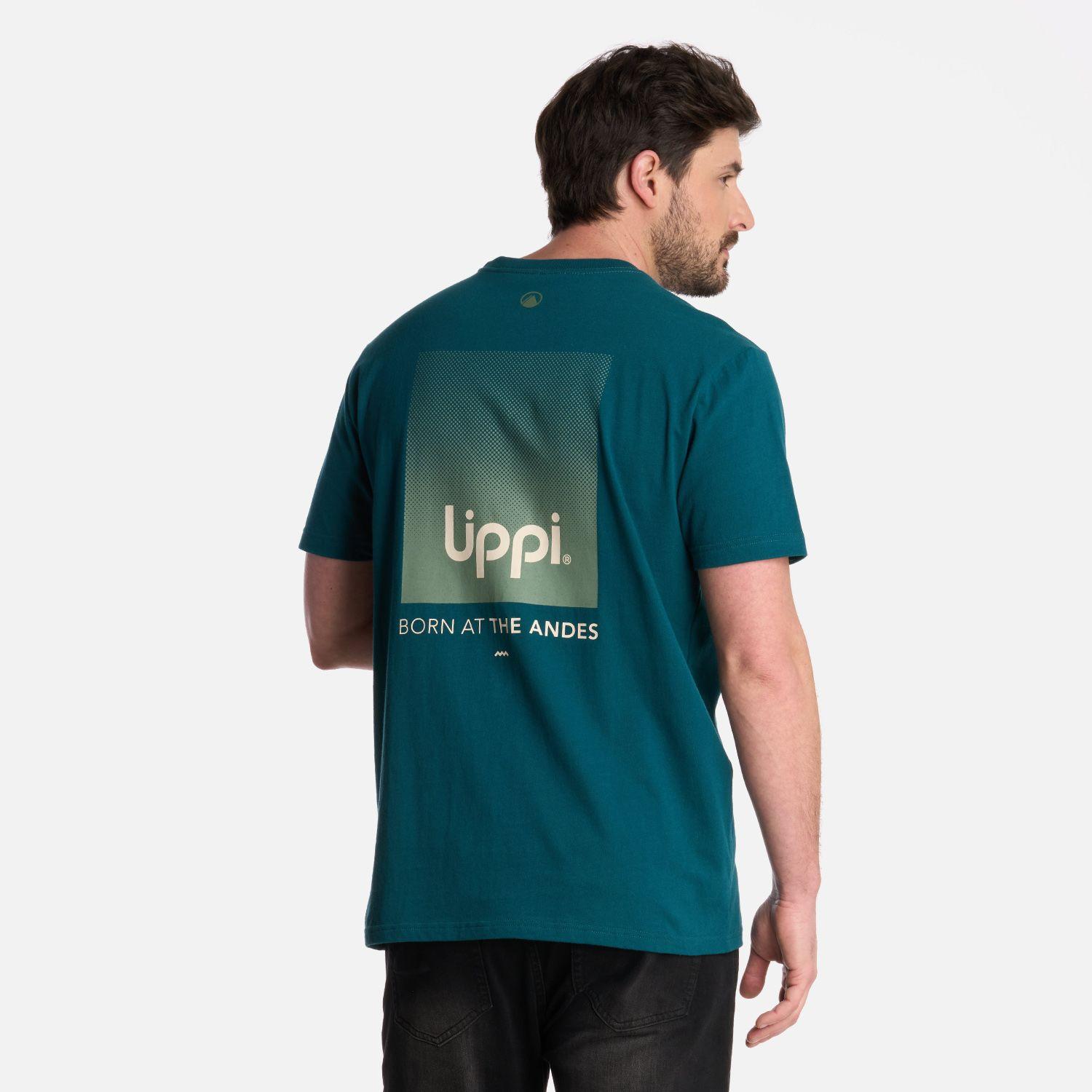 Polera Hombre Logo Lippi Back Print T-Shirt Petroleo Lippi-1