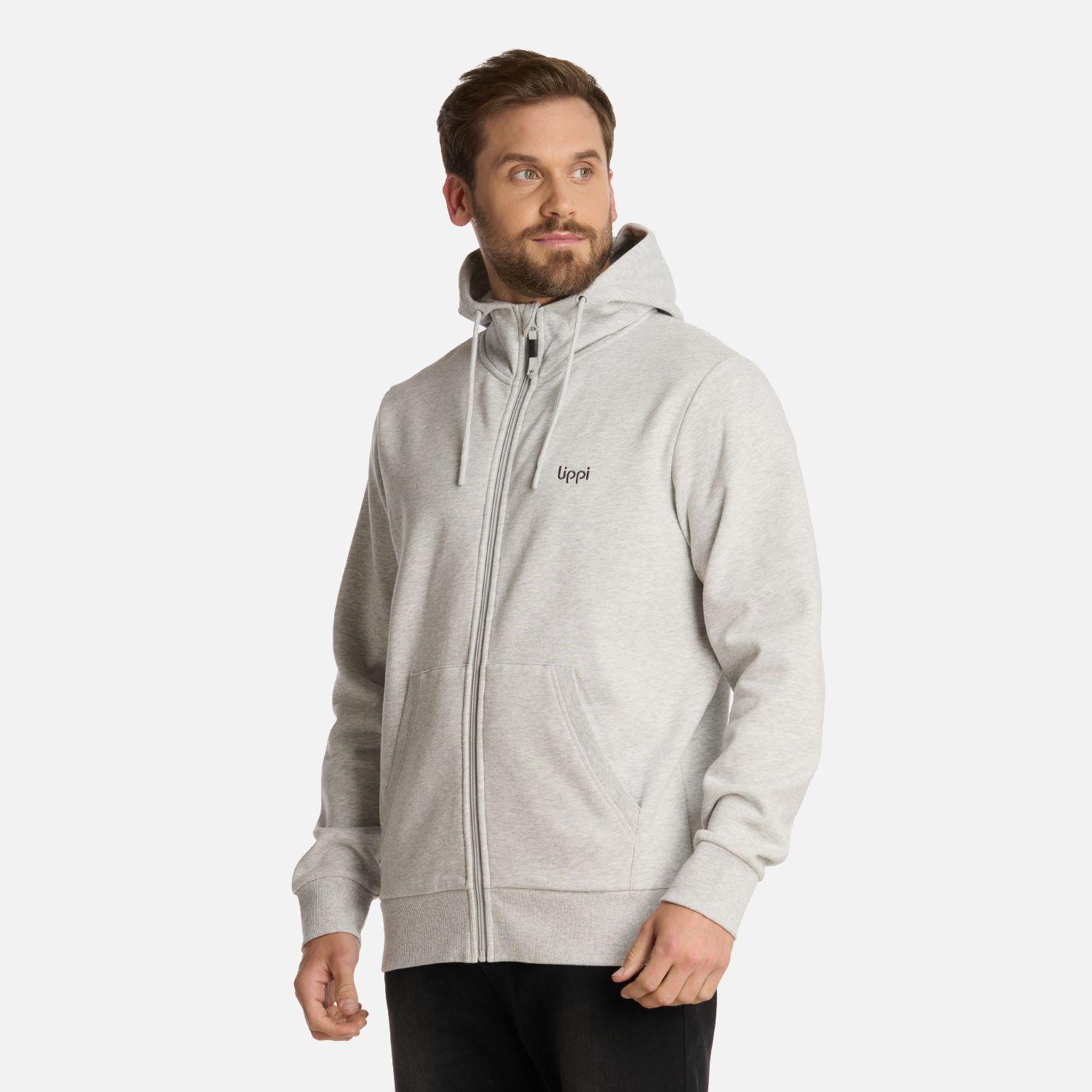 Polerón Hombre Ulmo Full Zip Sweatshirt Gris Claro Lippi I25-1