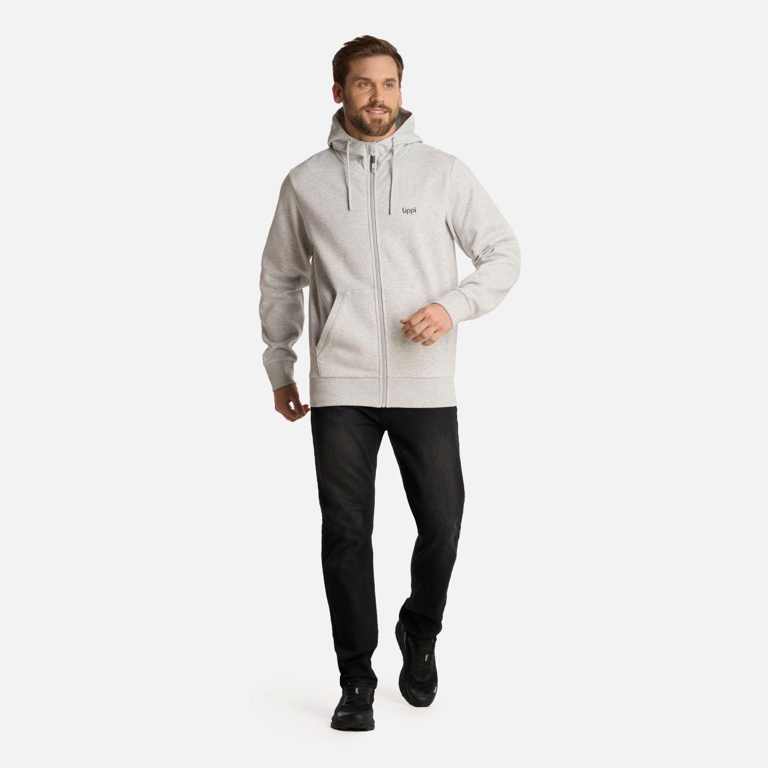Polerón Hombre Ulmo Full Zip Sweatshirt Gris Claro Lippi I25-5