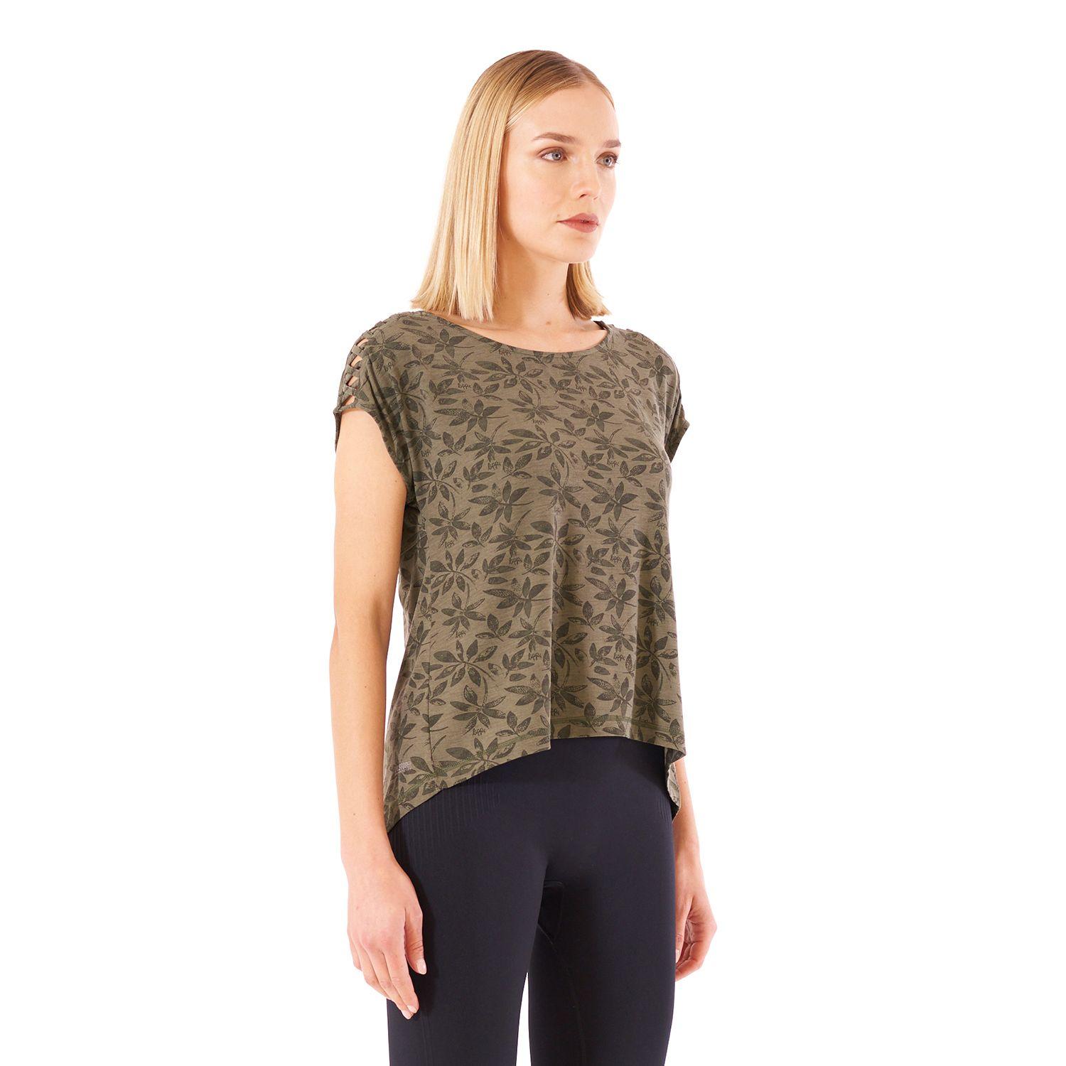 Polera Mujer Botanical T-Shirt Print Verde Lippi-2
