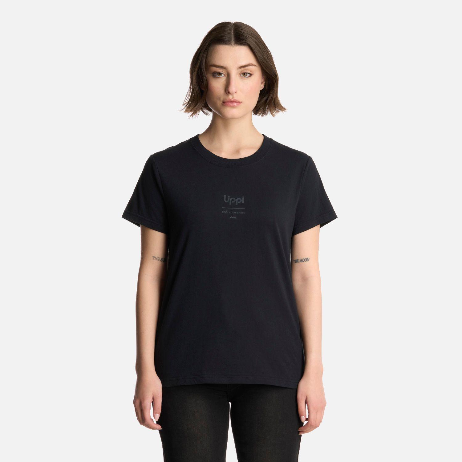 Polera Mujer Ulmo Mid Point T-Shirt Negro Lippi-0