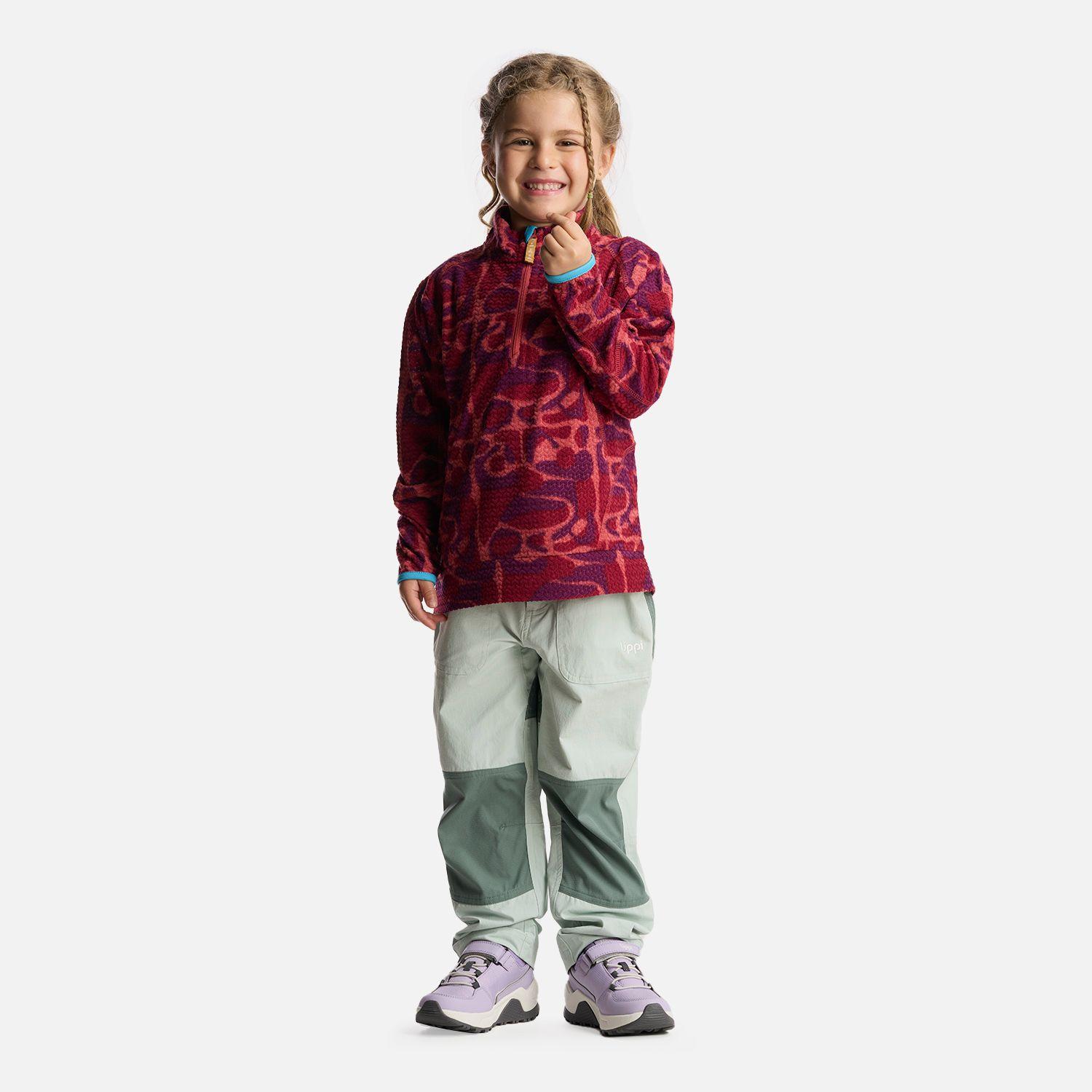 Poleron Niña Saltamontes Nano-F 14 Zip Print Rosa Lippi-4