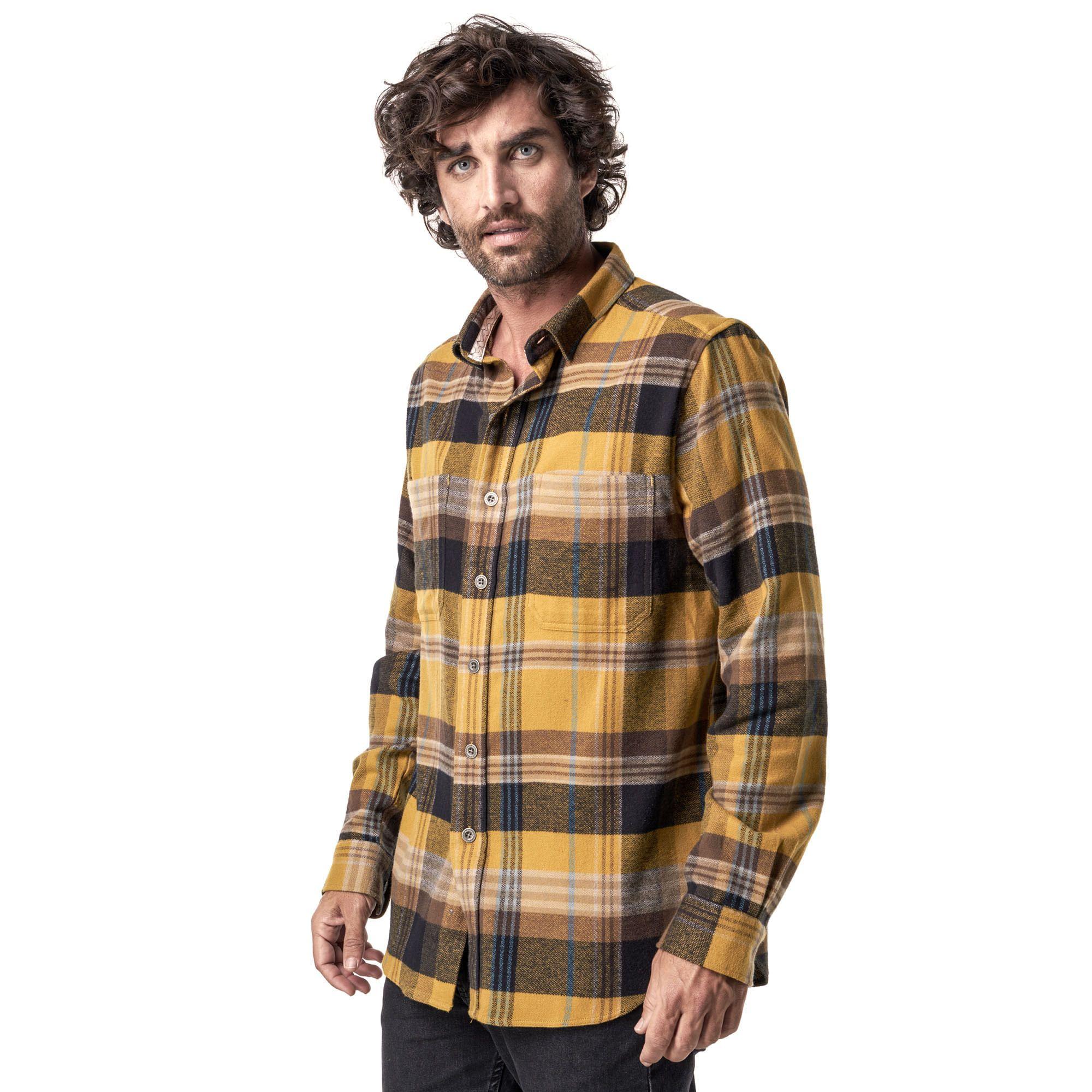 Camisa Hombre Hachazo Mostaza Haka Honu I19-0