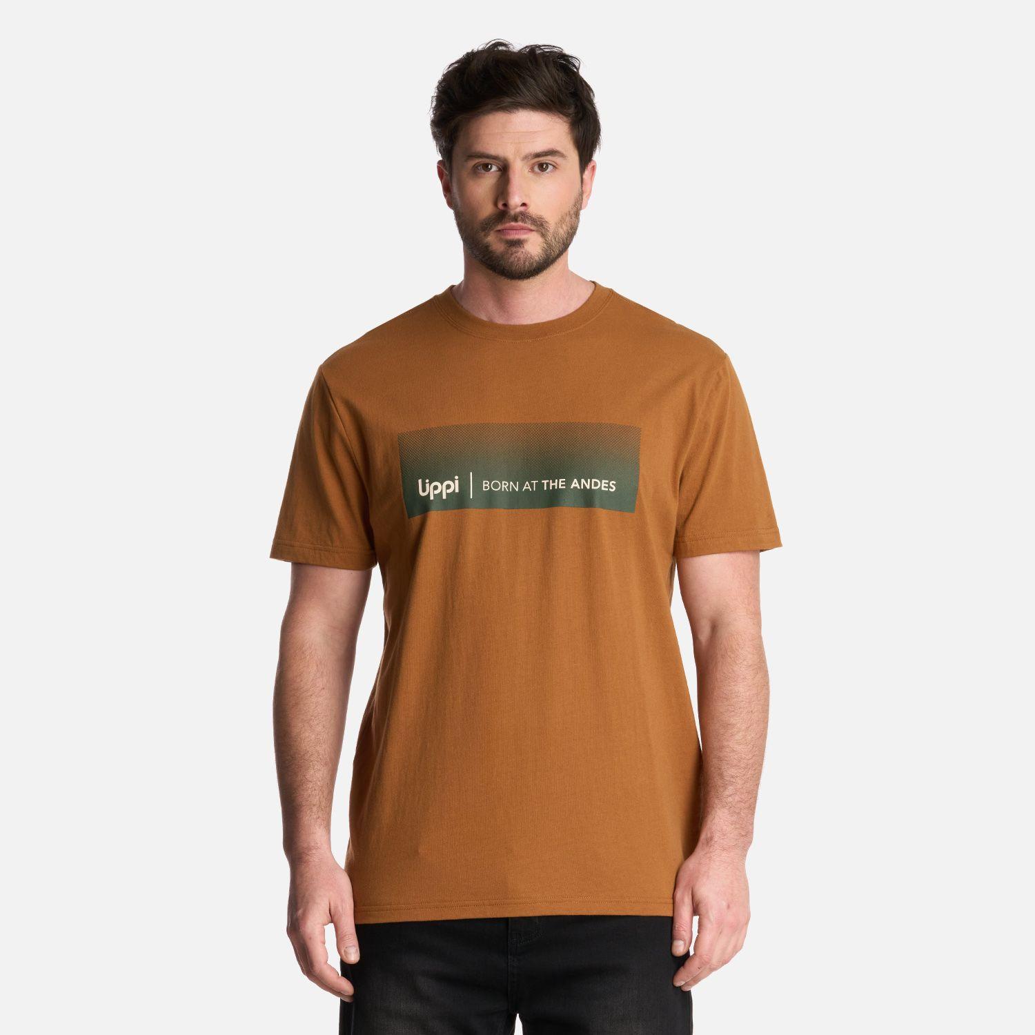 Polera Hombre Logo Lippi Front Print T-Shirt Mostaza Lippi-0