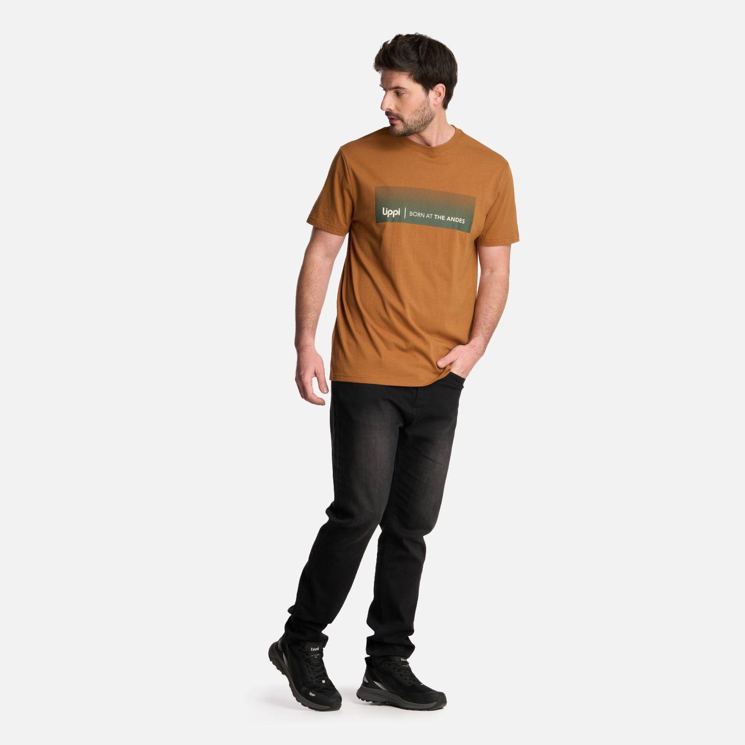 Polera Hombre Logo Lippi Front Print T-Shirt Mostaza Lippi-4