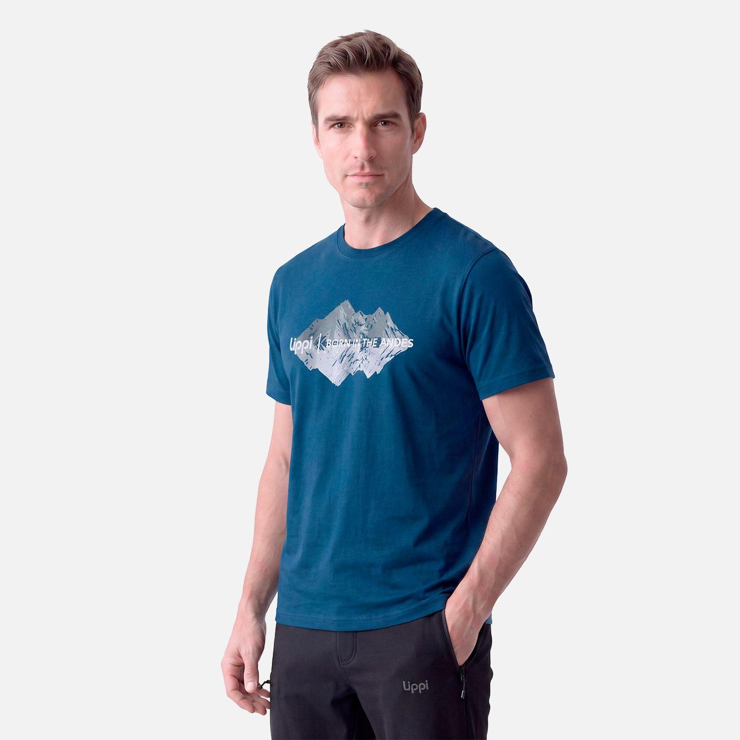 Polera Hombre Ulmo Front Print T-Shirt Azul Oscuro Lippi V27-1