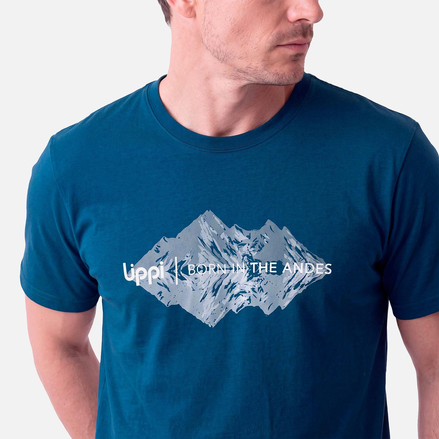 Polera Hombre Ulmo Front Print T-Shirt Azul Oscuro Lippi V27-3