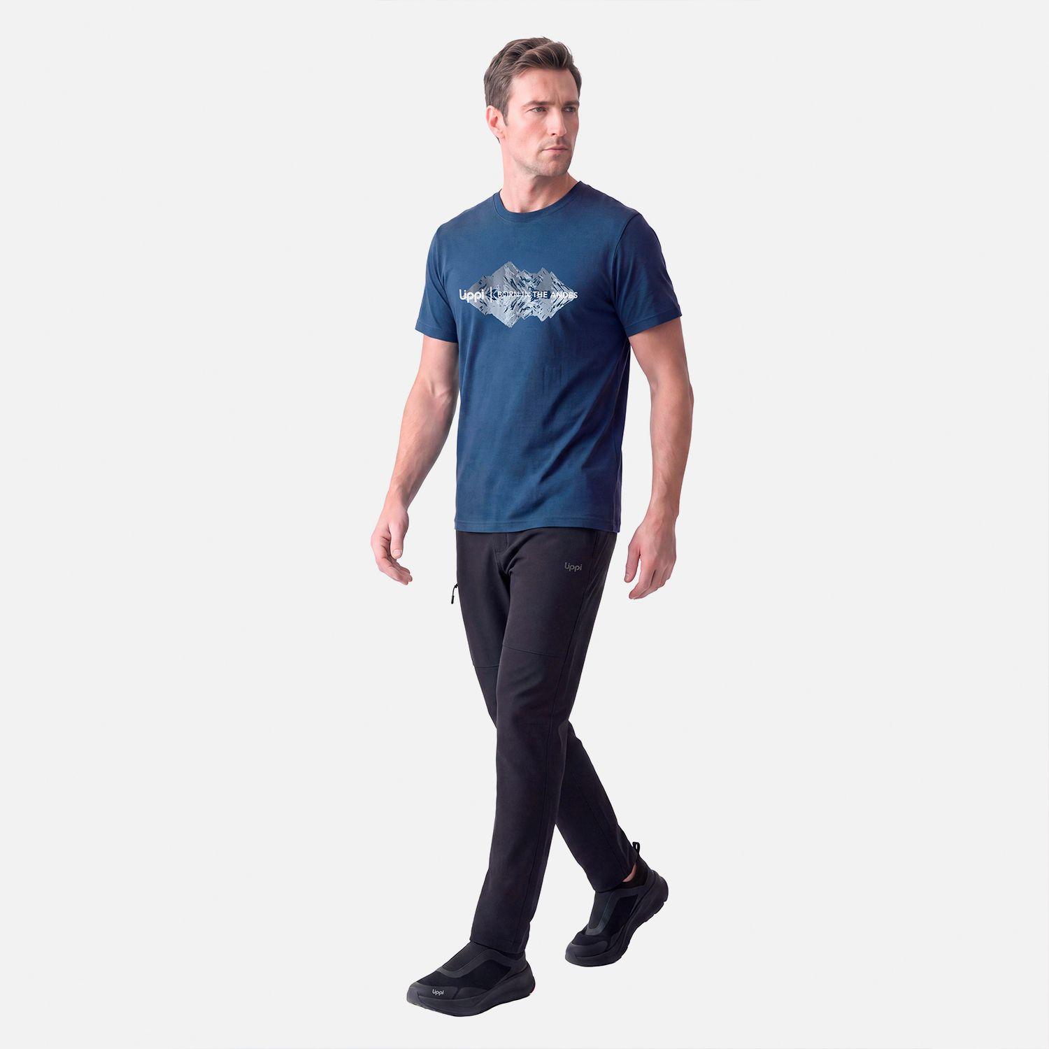 Polera Hombre Ulmo Front Print T-Shirt Azul Oscuro Lippi V27-4
