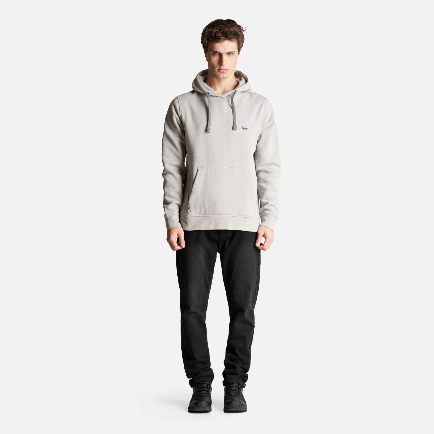 Poleron Hombre Insigne Hoody Sweatshirt Gris Claro Lippi-7