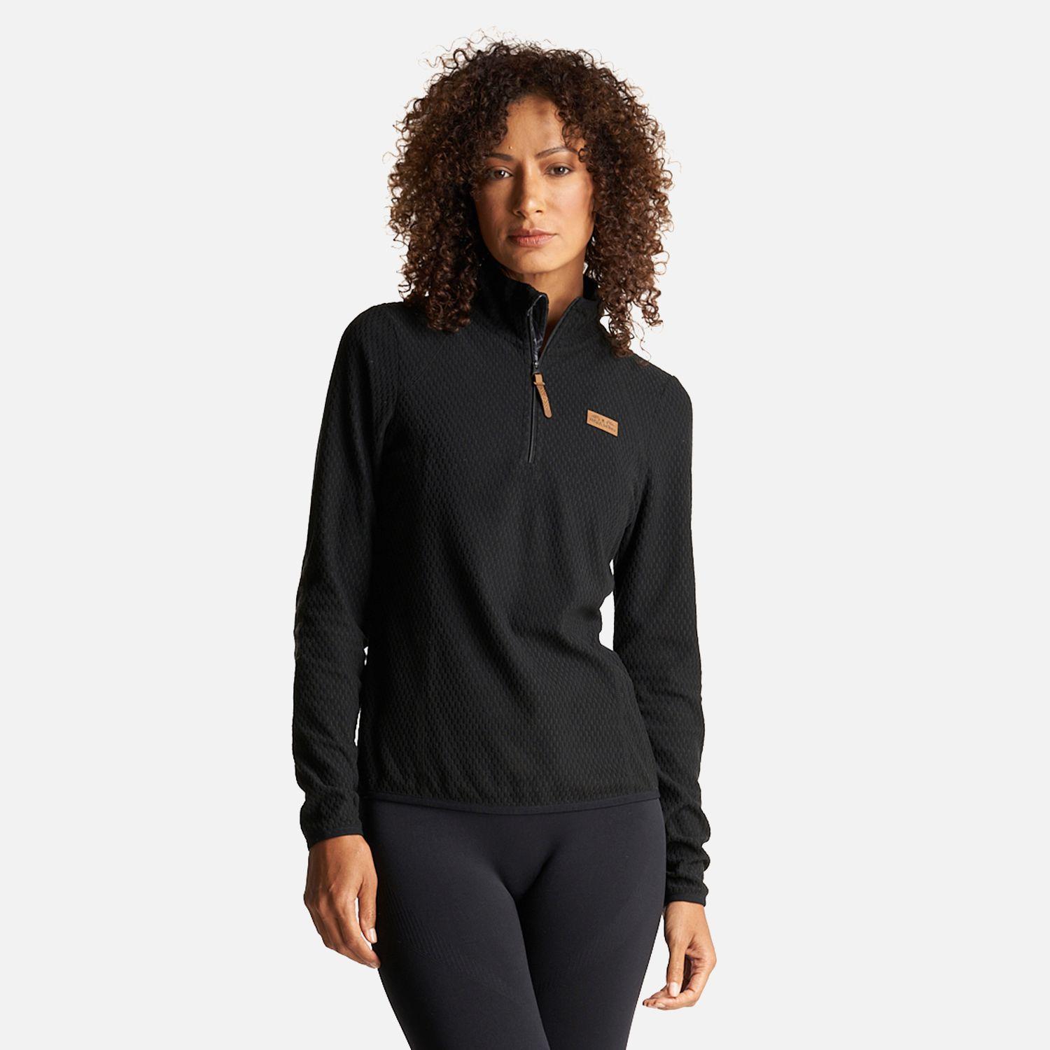 Poleron Mujer Taina Negro Haka Honu I23-1