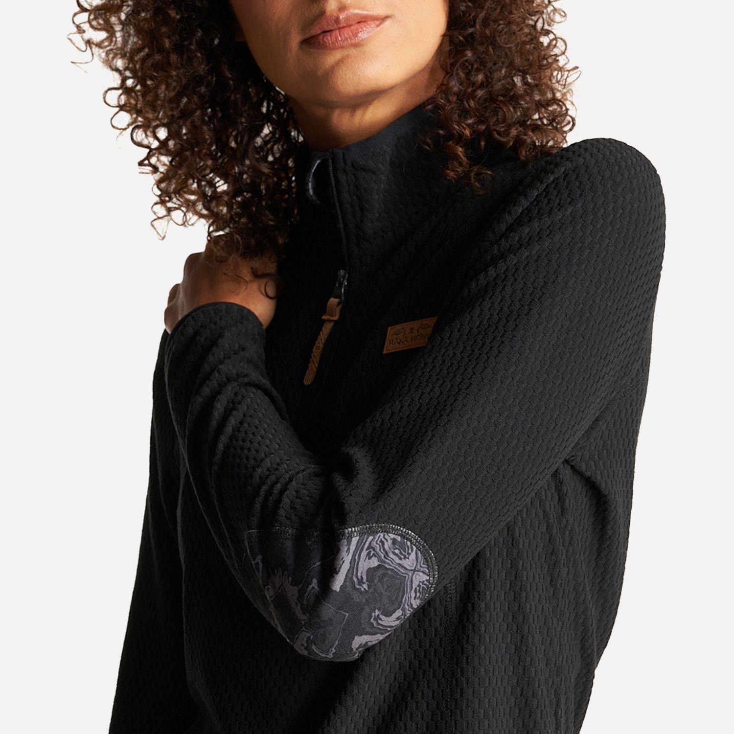 Poleron Mujer Taina Negro Haka Honu I23-5