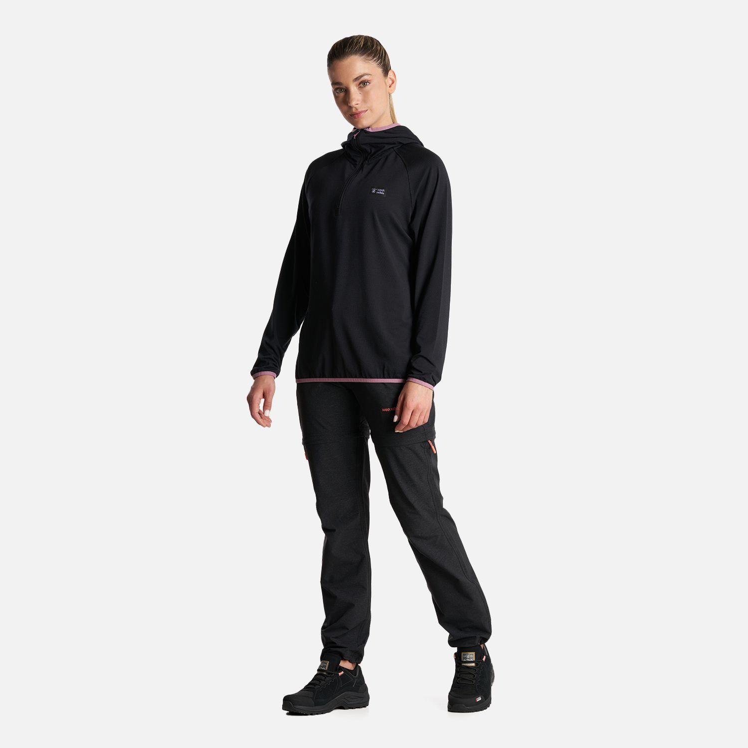 Poleron Mujer Taina Pro Negro Haka Honu V24-5