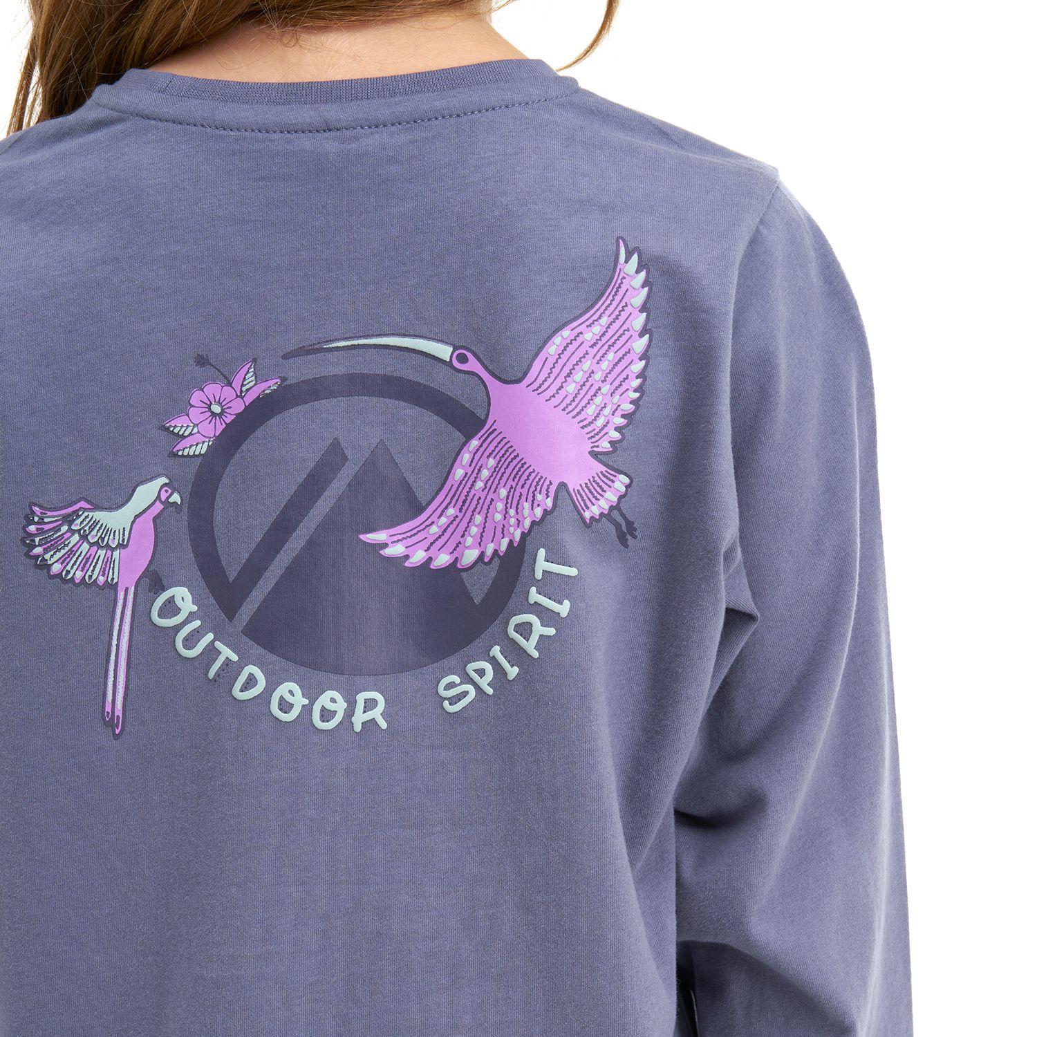 Polera Niña Logo Long-Sleeve Cotton T-Shirt Azul Lavanda Lippi-5