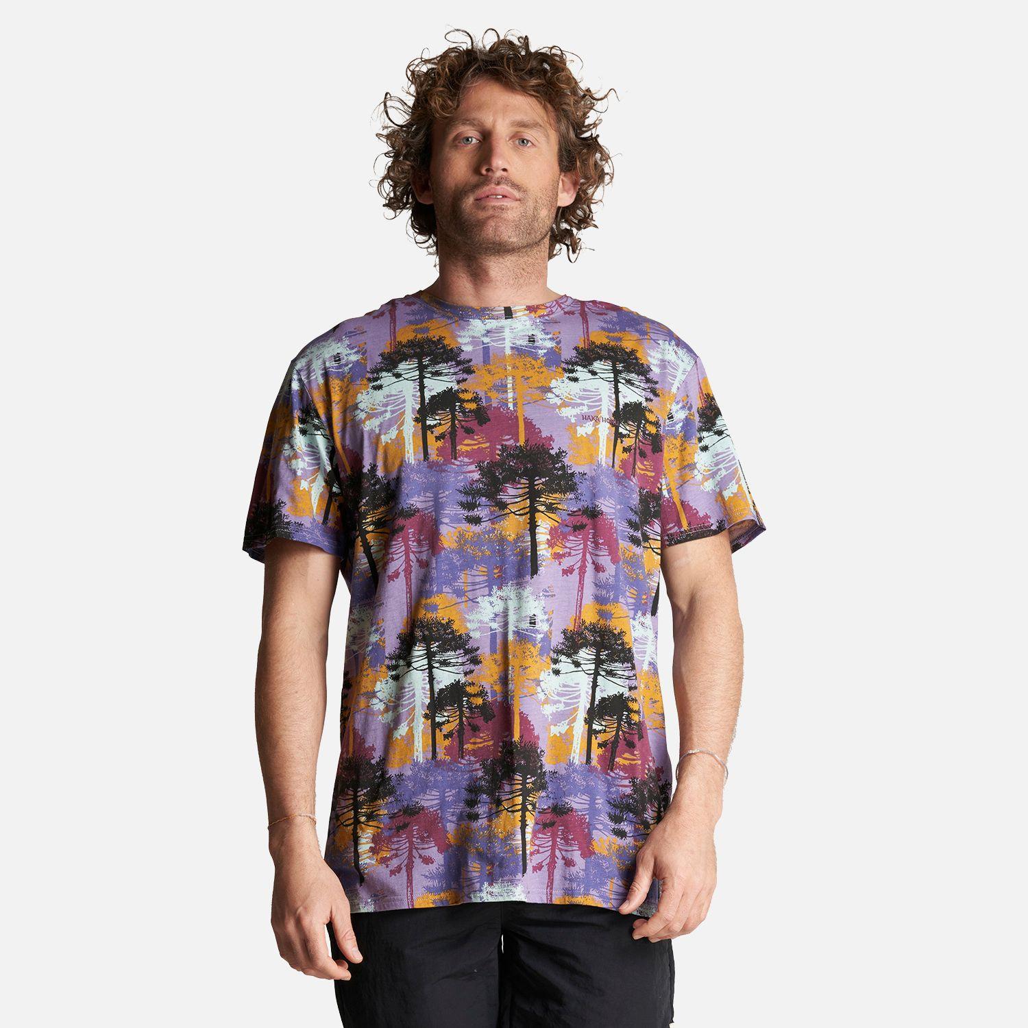 Polera Hombre Araucaria Print Morado Haka Honu-1