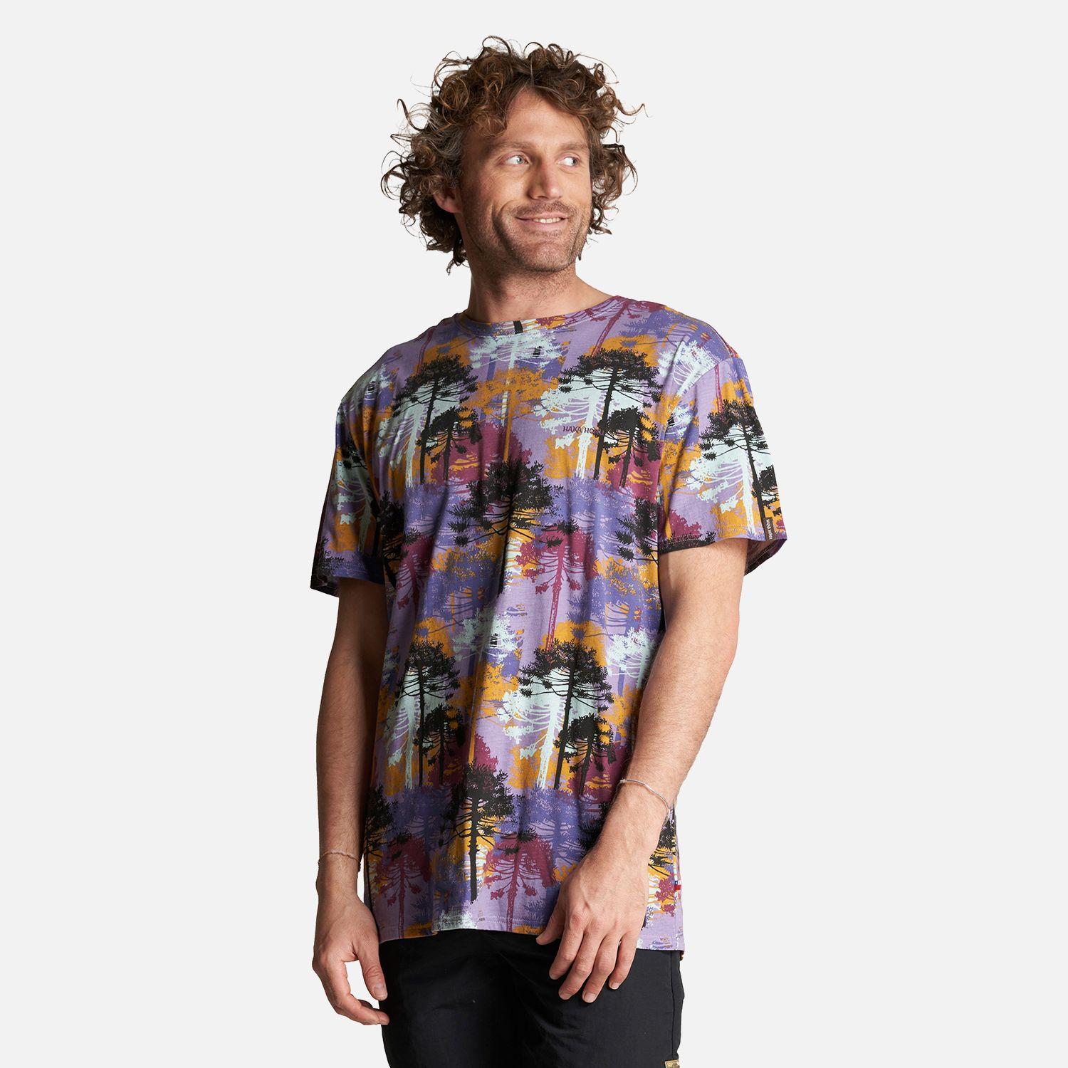Polera Hombre Araucaria Print Morado Haka Honu-2
