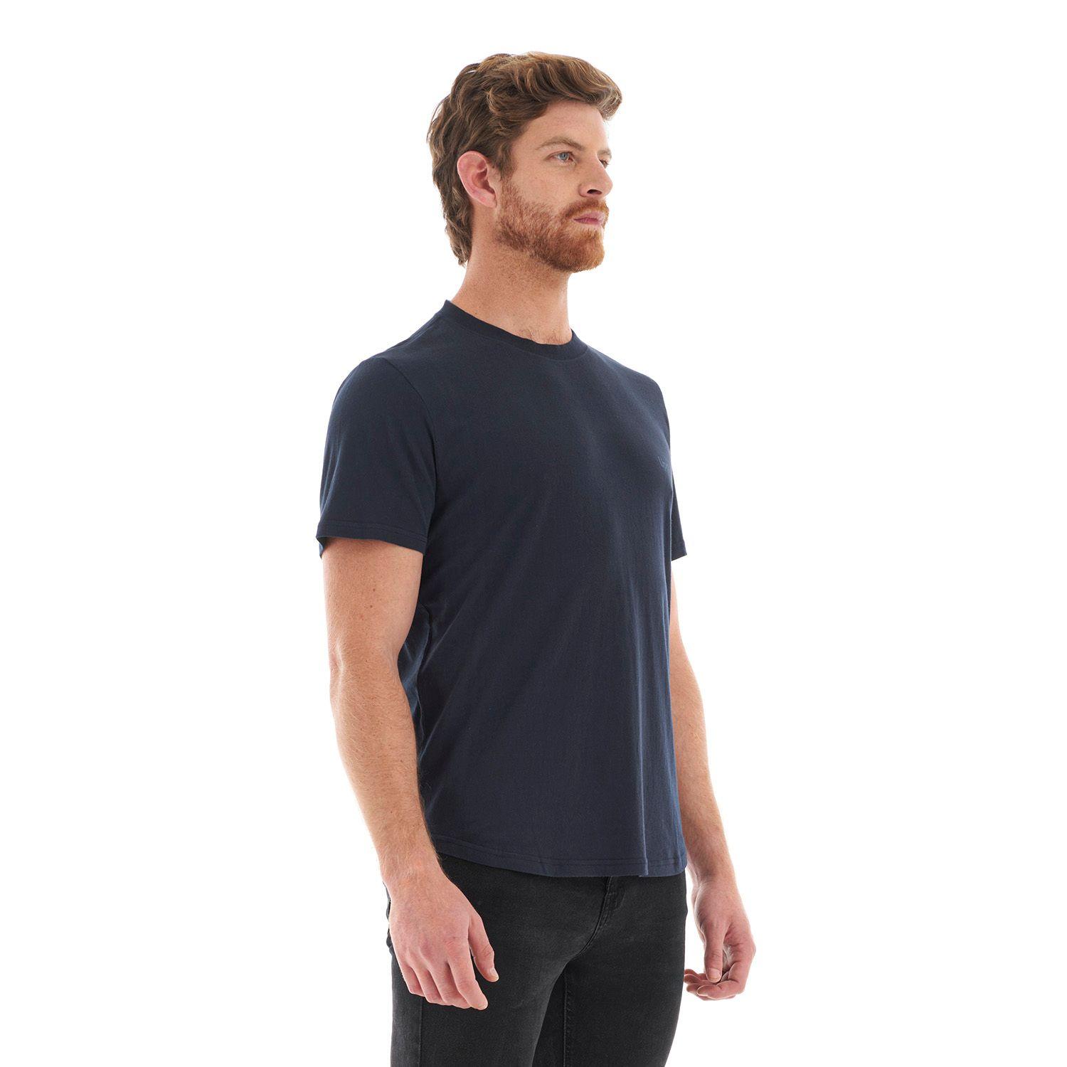 Polera Hombre Base Camp UV-Stop T-Shirt Azul Noche Lippi-2