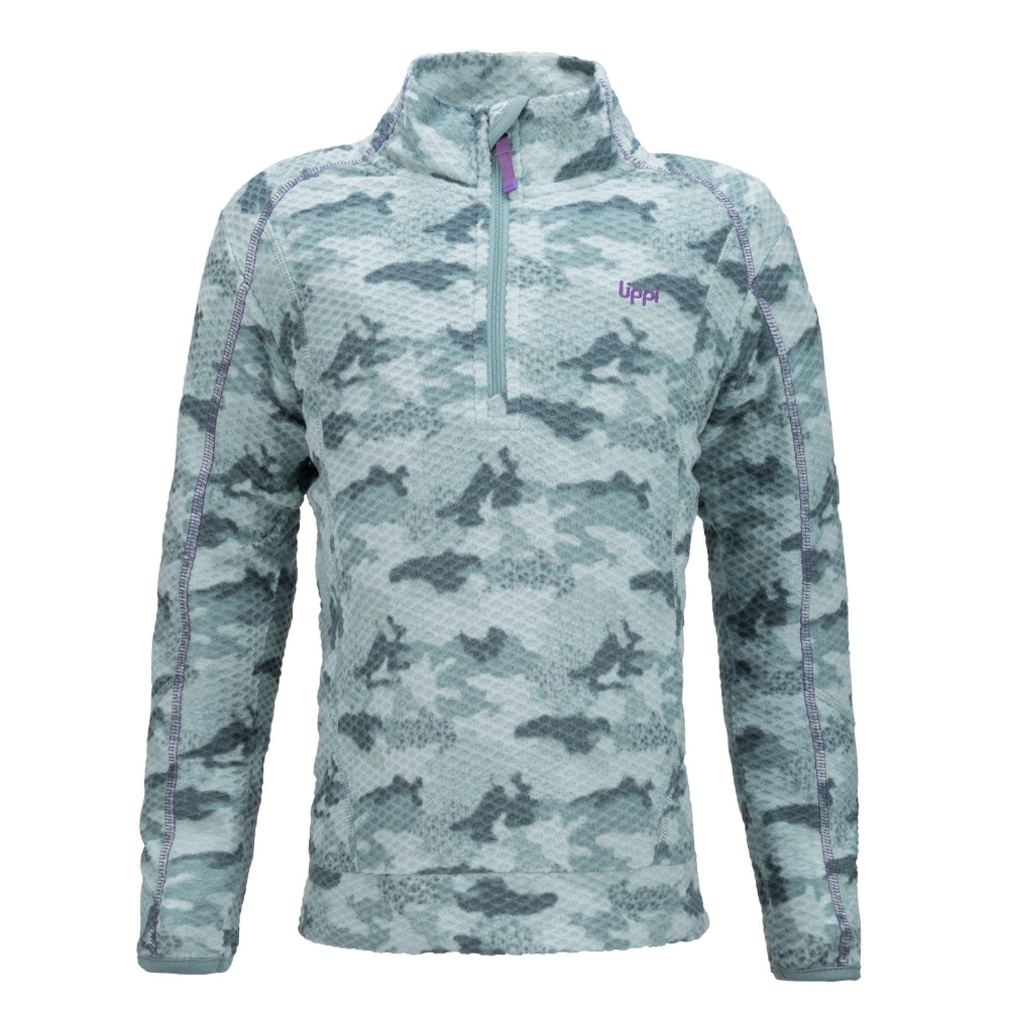 Poleron Niña Saltamontes Nano-F 1/4 Zip Print Jade Lippi I19-0