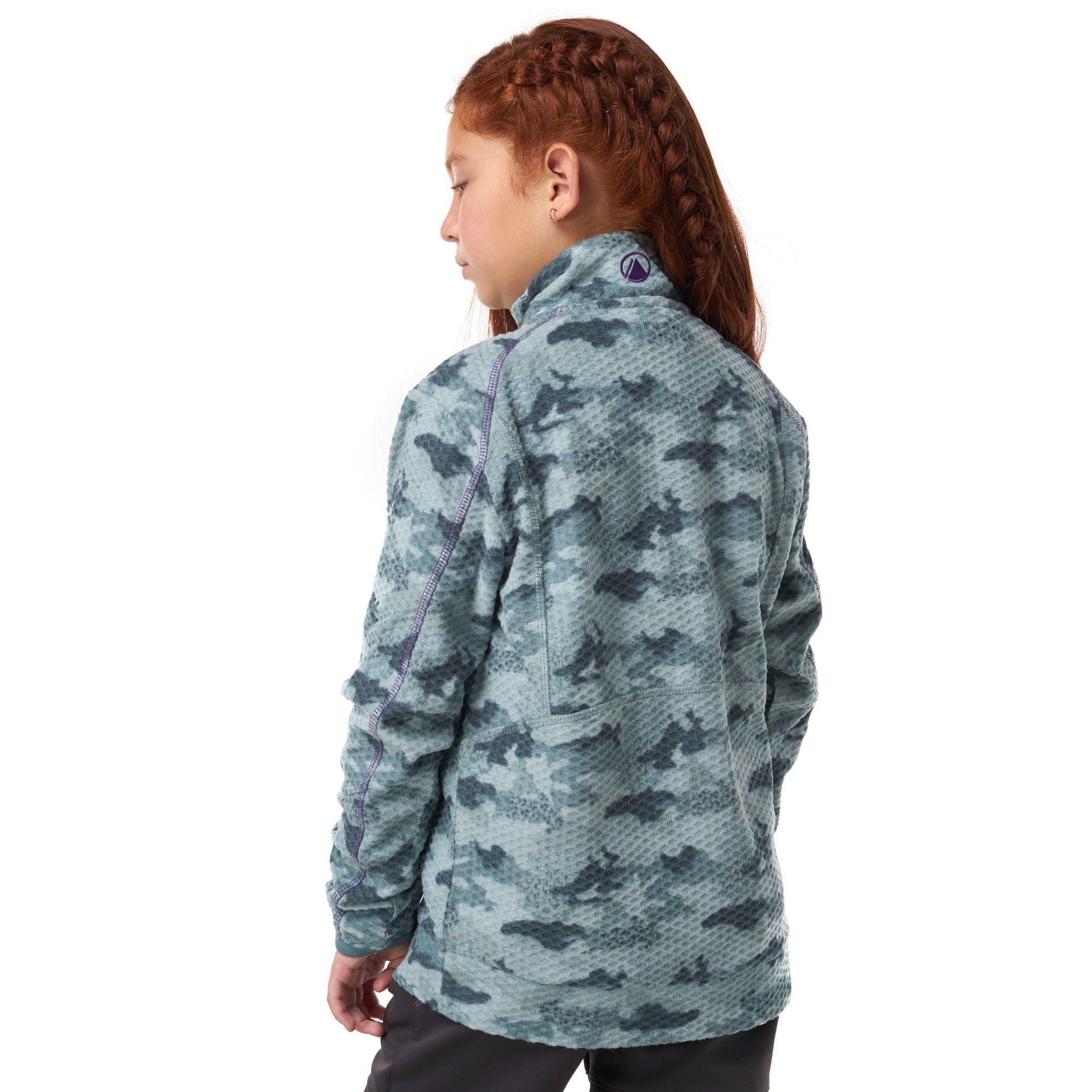 Poleron Niña Saltamontes Nano-F 1/4 Zip Print Jade Lippi I19-3