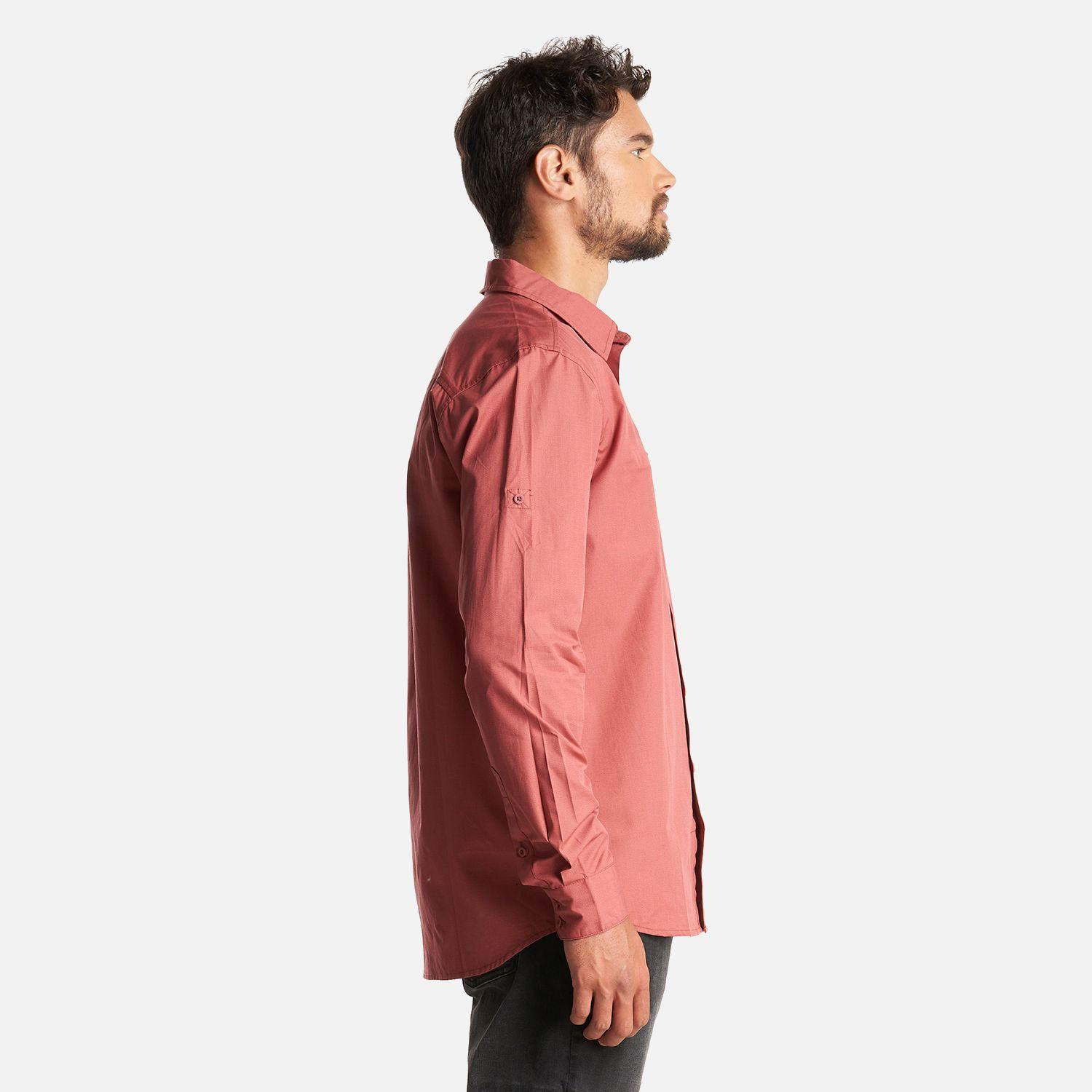 Camisa Hombre Alloy Long Sleeve Shirt Melange Terracota Lippi-3
