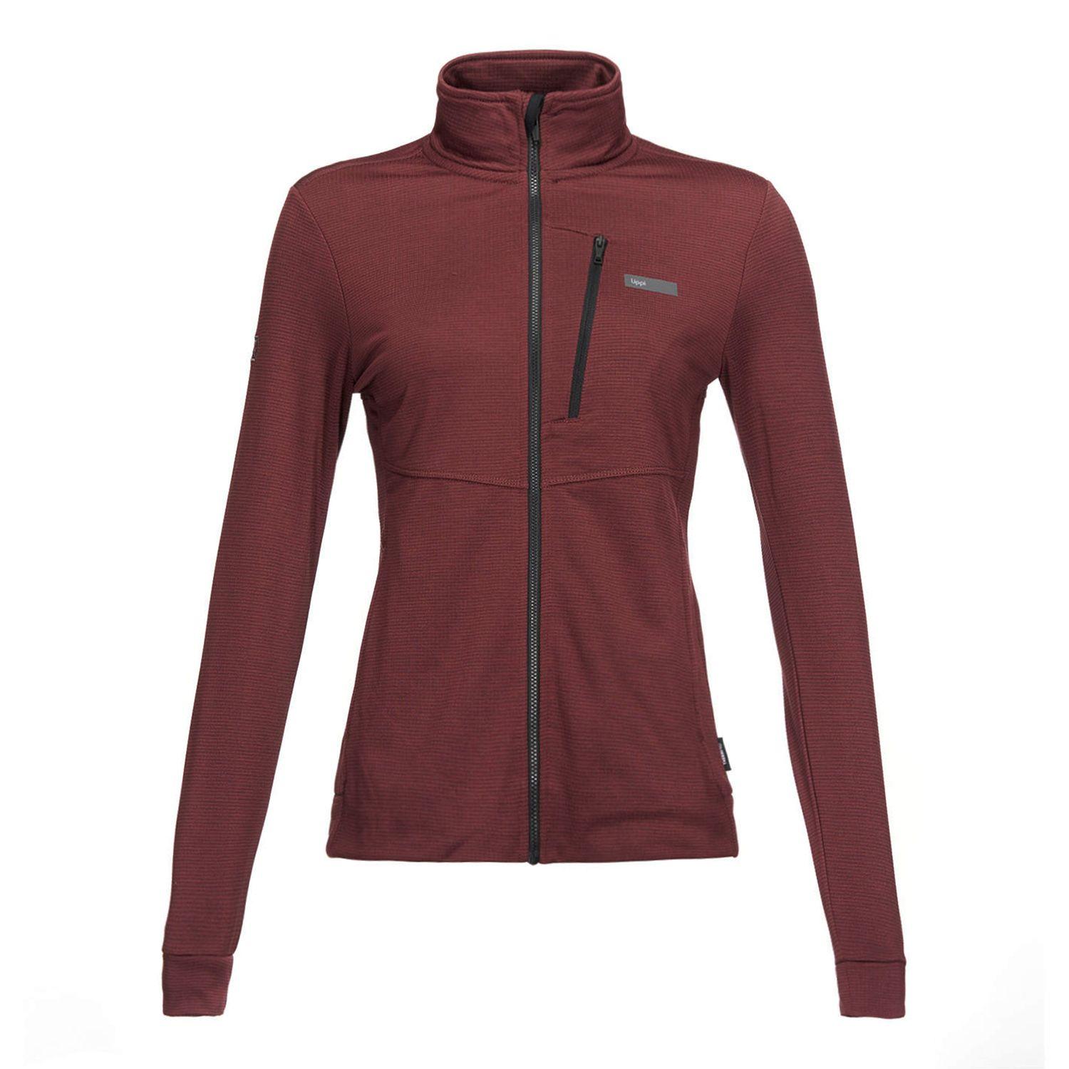 Poleron Mujer Orbital Nano-F Full Zip Melange Vino Lippi I21-0