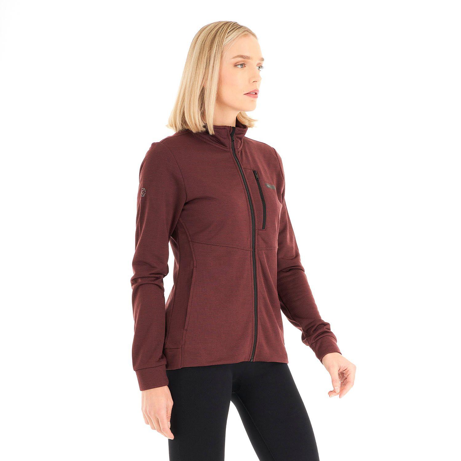 Poleron Mujer Orbital Nano-F Full Zip Melange Vino Lippi I21-2
