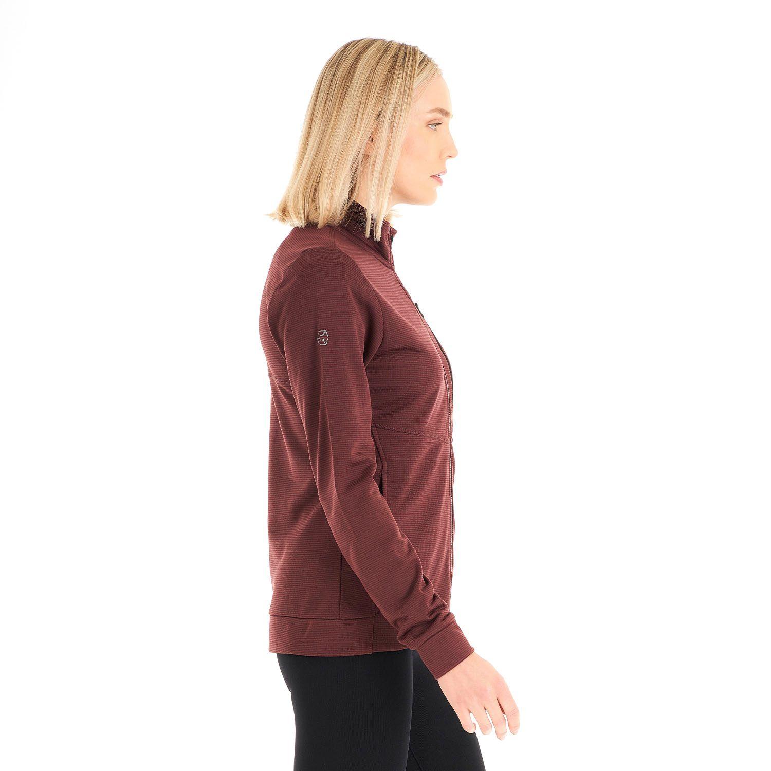 Poleron Mujer Orbital Nano-F Full Zip Melange Vino Lippi I21-3