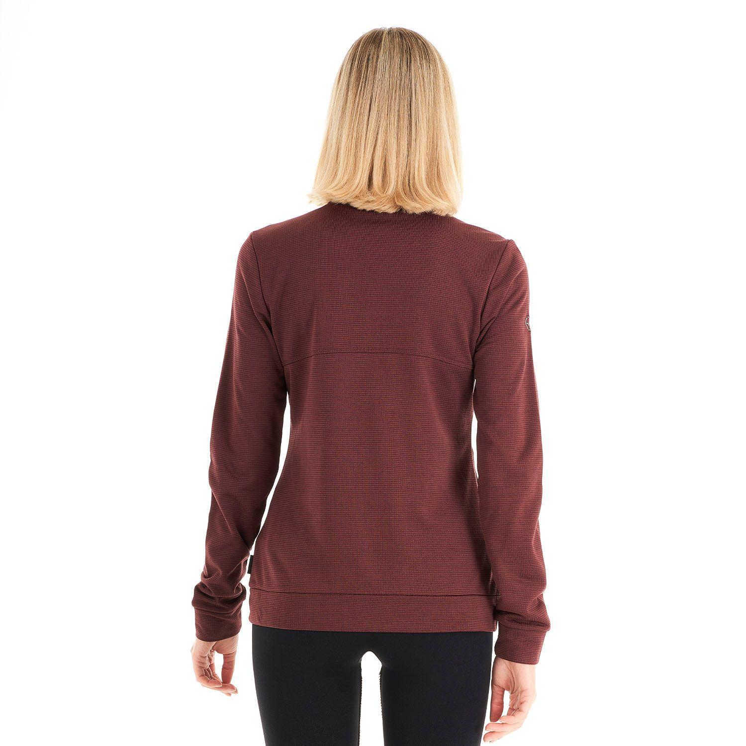 Poleron Mujer Orbital Nano-F Full Zip Melange Vino Lippi I21-5