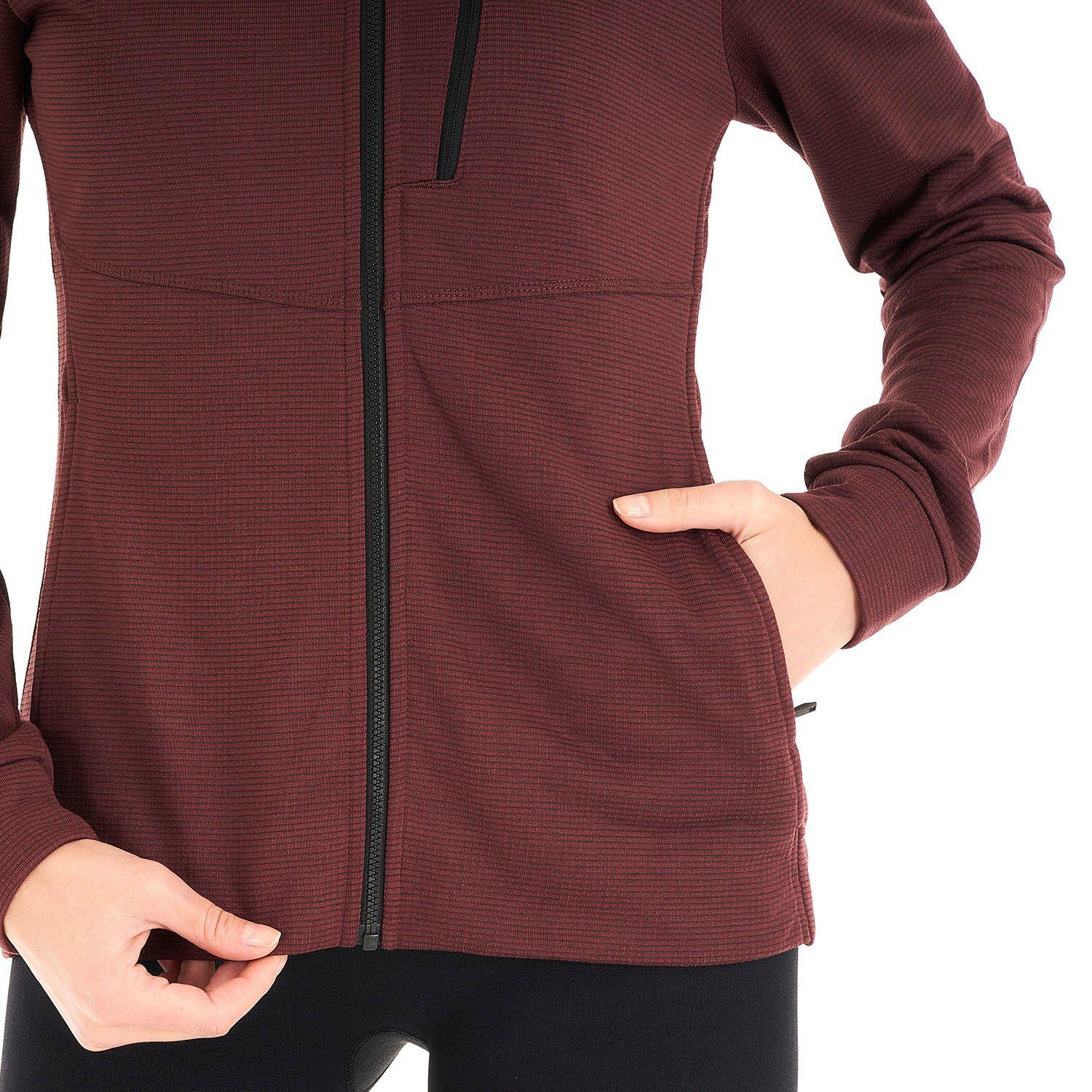 Poleron Mujer Orbital Nano-F Full Zip Melange Vino Lippi I21-7