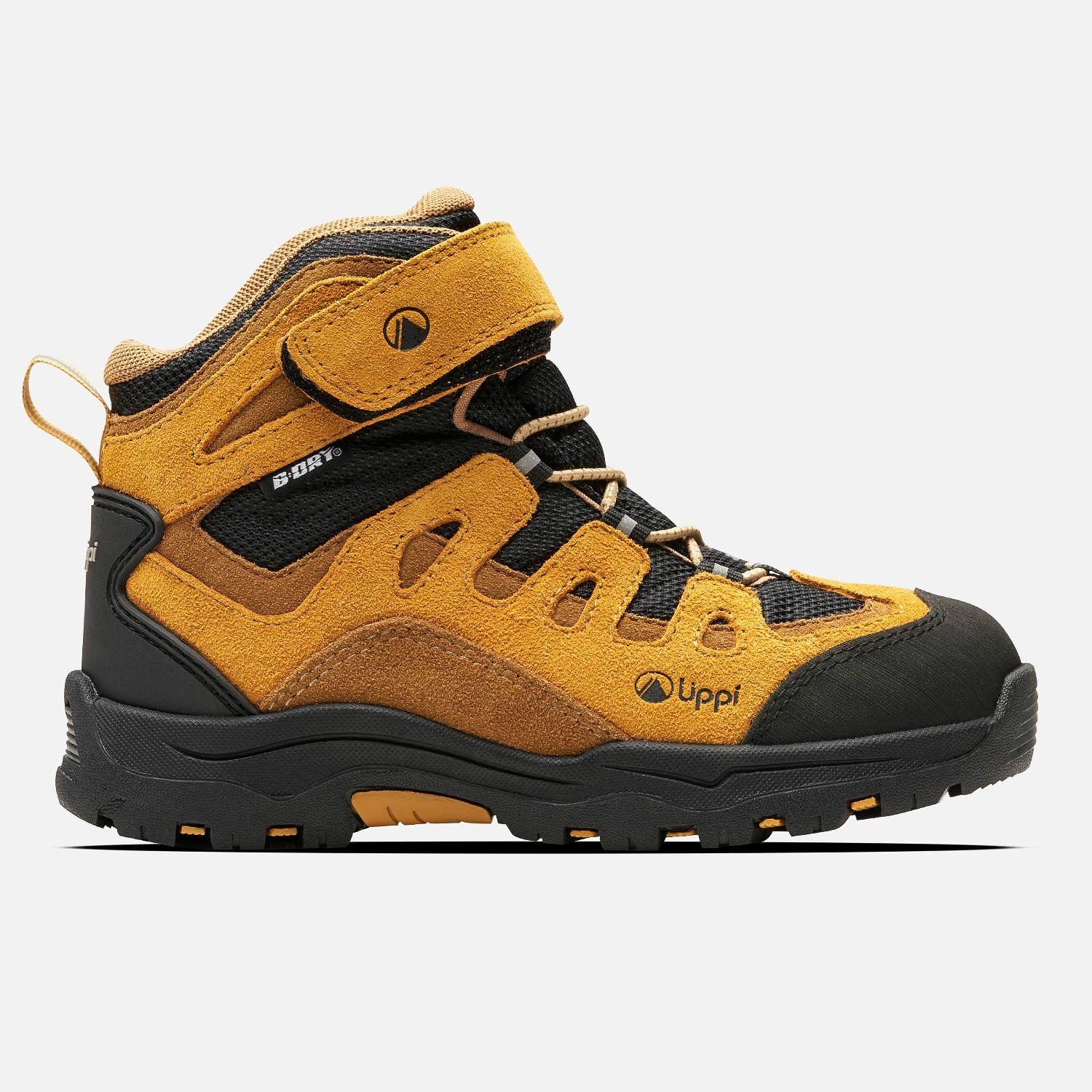 Botín Hombre Puelo Cs Hi Velcro Negro / Mostaza Lippi V26-0