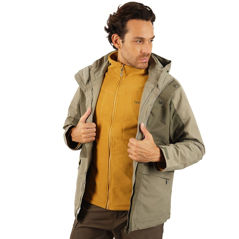 Chaqueta Hombre Tres Cruces Fusion-3 Hoody Jacket Gris Oscuro / Petroleo Lippi-5