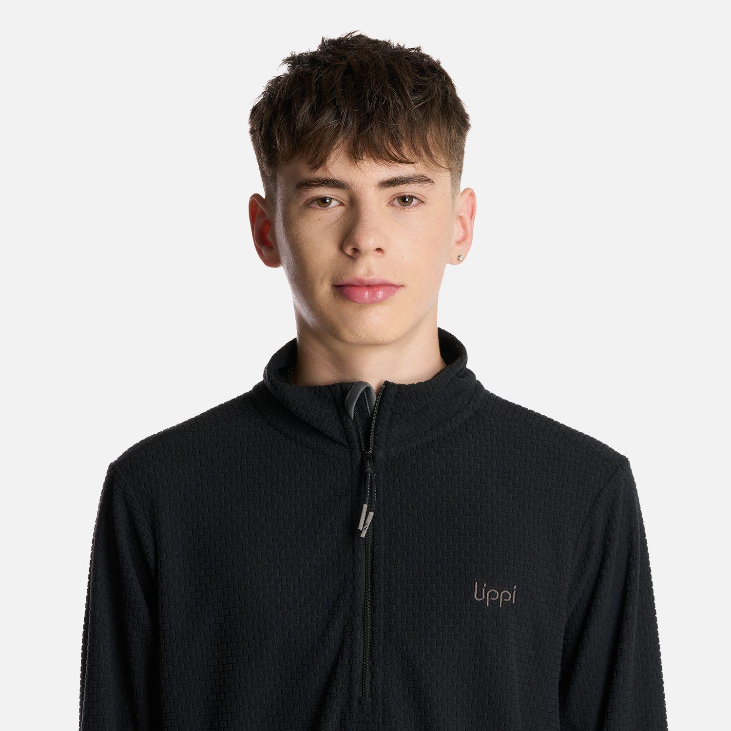 Polerón Teen Boy Mild Nano-F 14 Zip Negro Lippi I25-3