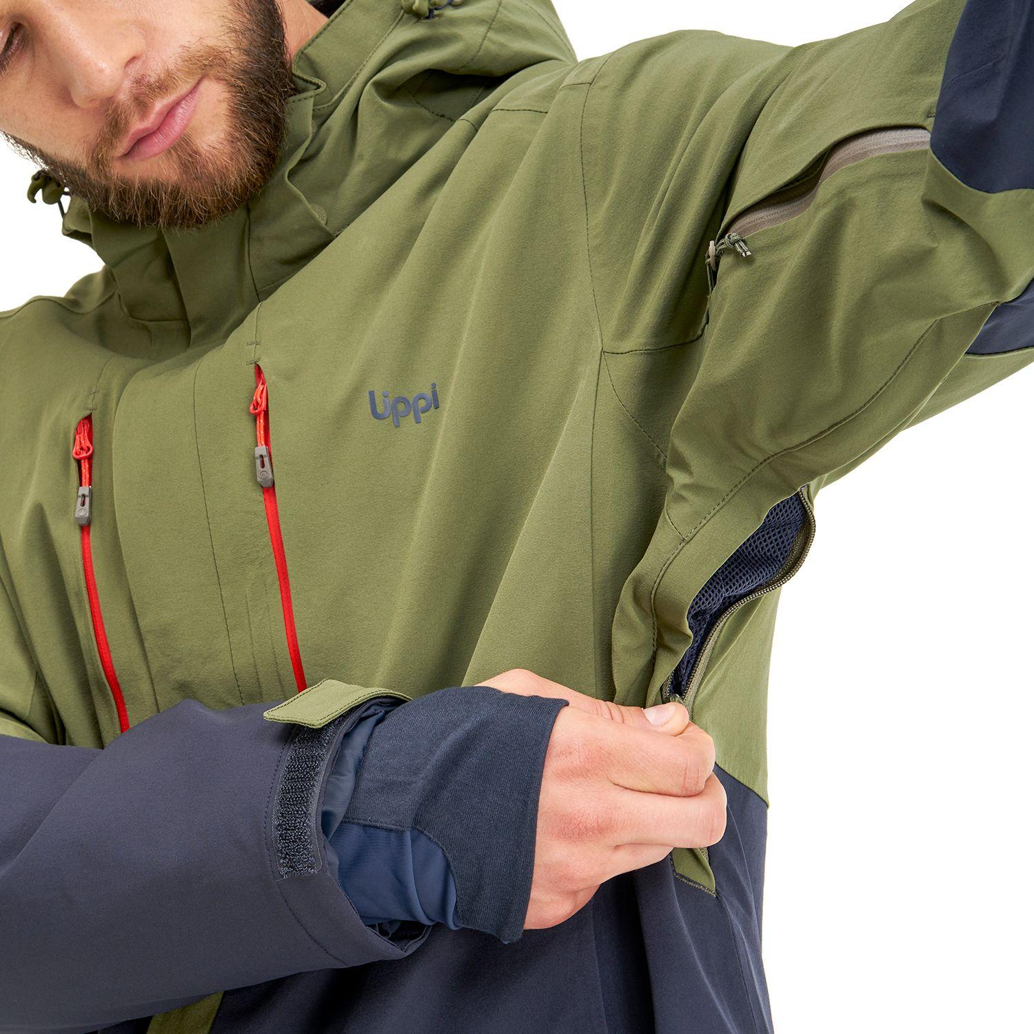 Chaqueta Hombre Andes B-Dry Hoody Jacket Verde Mate Azul Marino Lippi-4