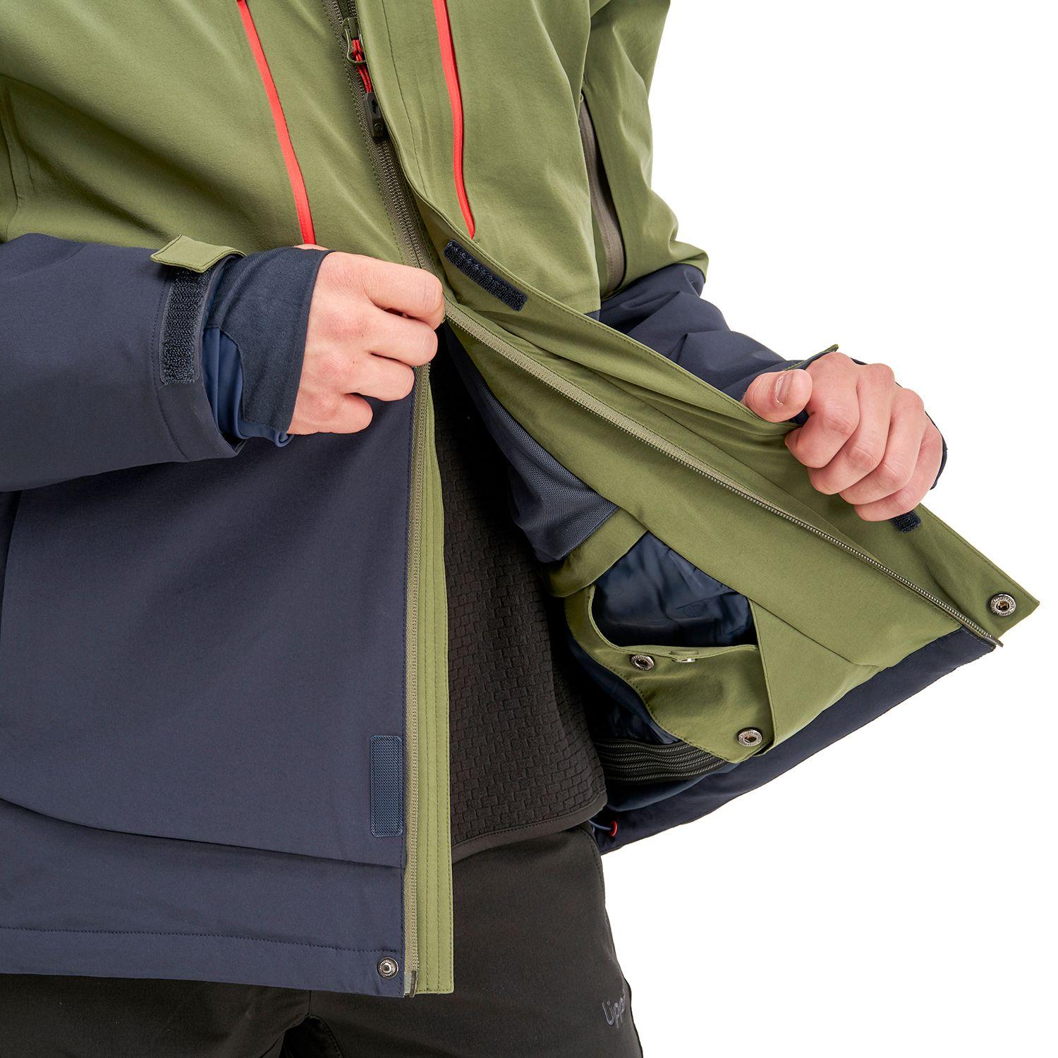 Chaqueta Hombre Andes B-Dry Hoody Jacket Verde Mate Azul Marino Lippi-7