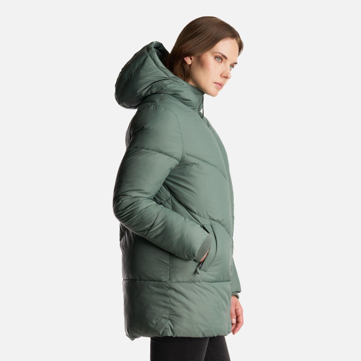 Chaqueta Mujer Long Line Steam Pro Hoody Jacket Verde Musgo Lippi-3