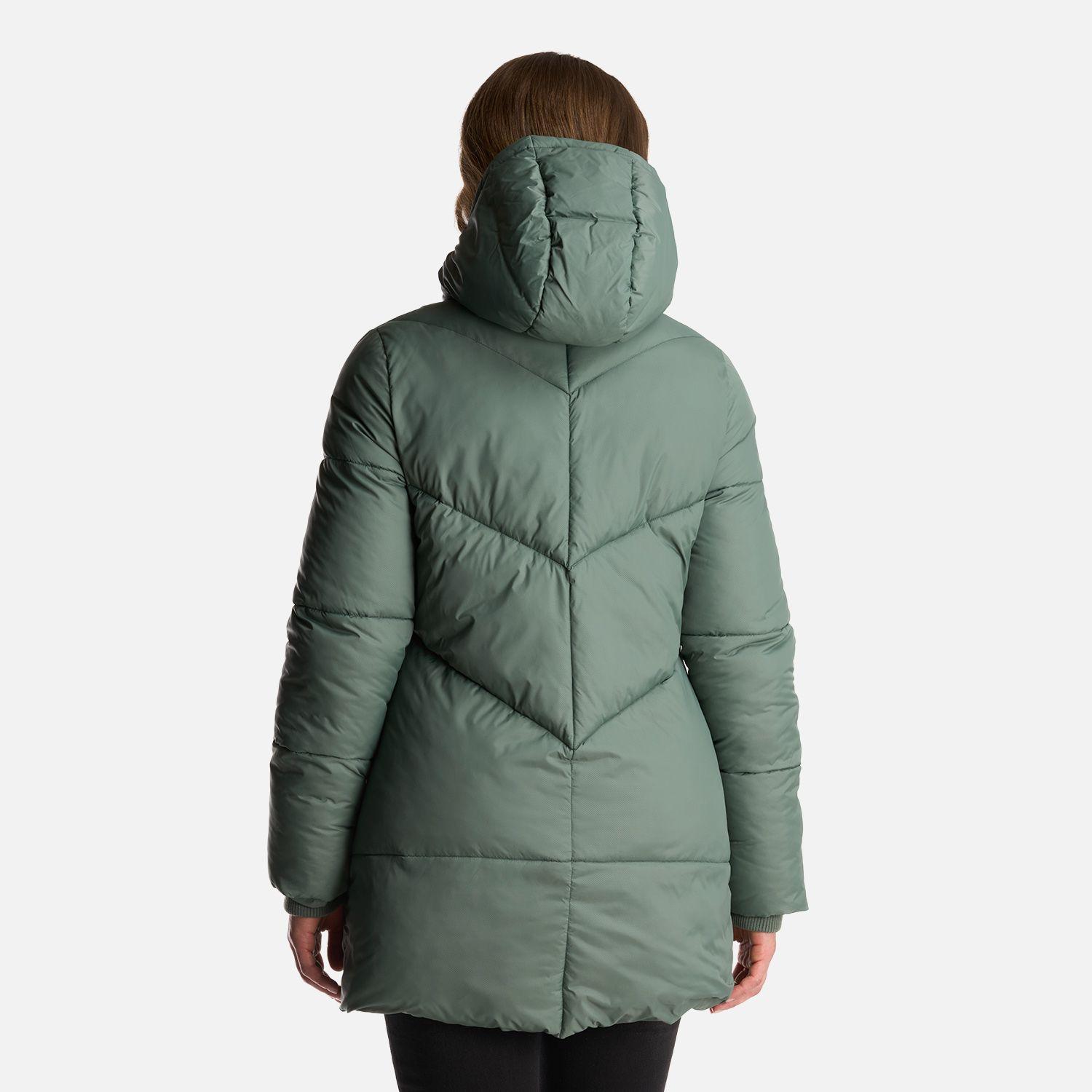 Chaqueta Mujer Long Line Steam Pro Hoody Jacket Verde Musgo Lippi-4