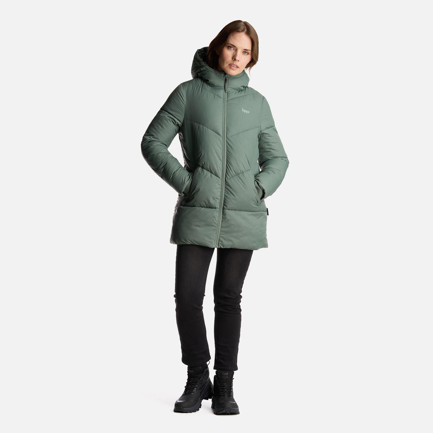 Chaqueta Mujer Long Line Steam Pro Hoody Jacket Verde Musgo Lippi-8