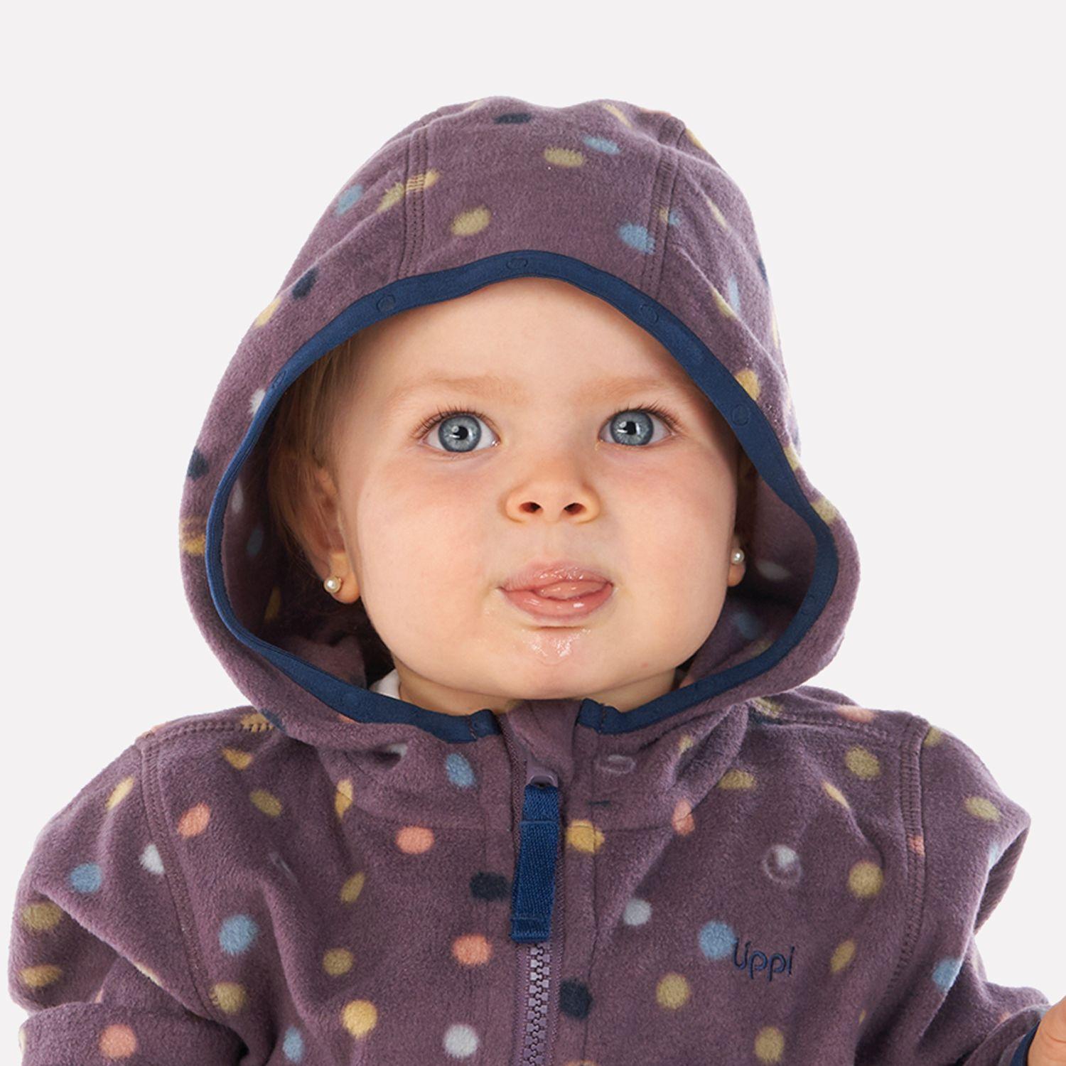 Poleron Baby Girl Poofy Sweatshirt Malva Lippi-3