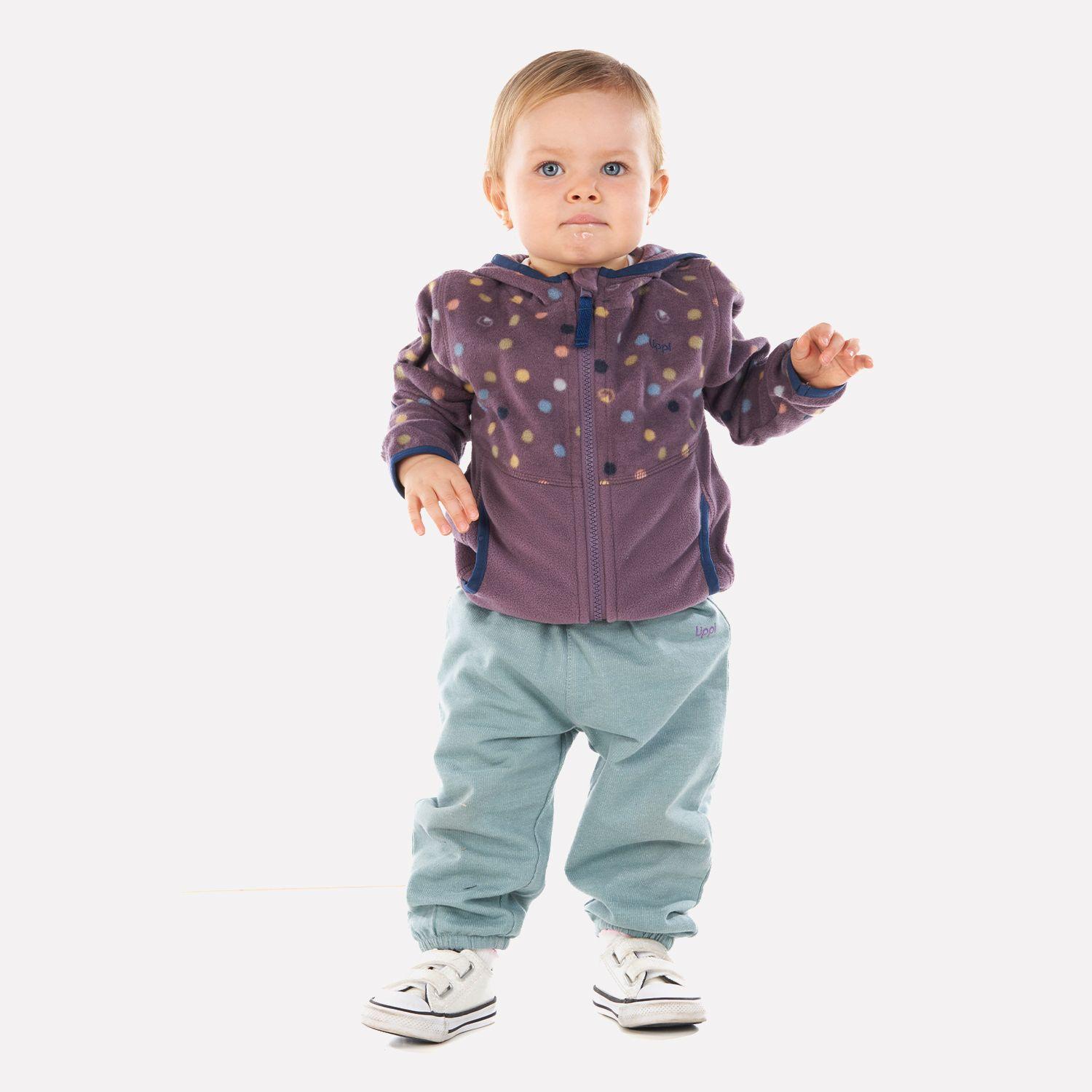 Poleron Baby Girl Poofy Sweatshirt Malva Lippi-4