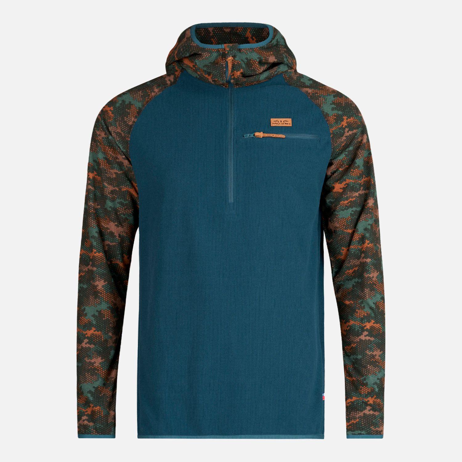 Poleron Hombre Taina Pro Print Petroleo Haka Honu-0