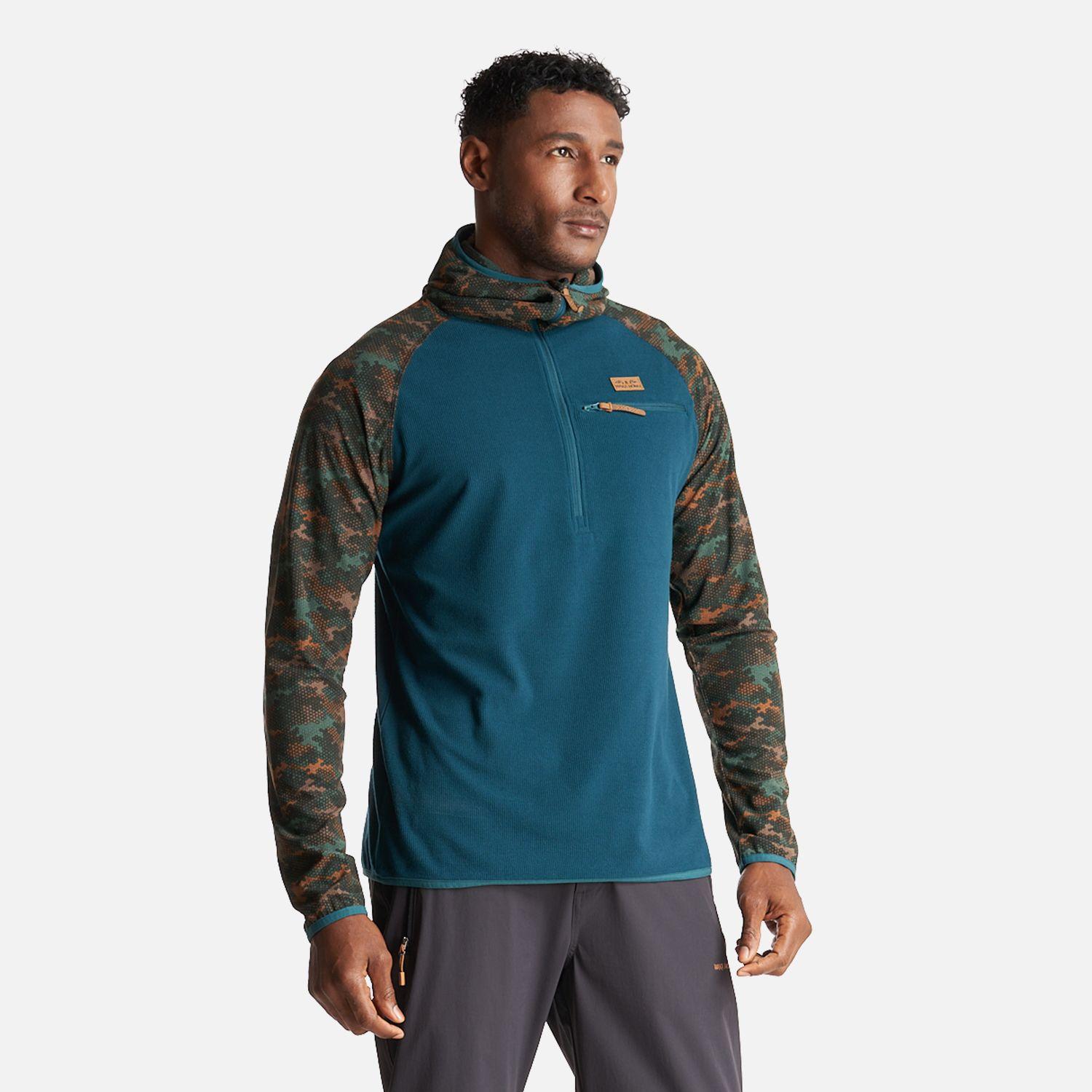 Poleron Hombre Taina Pro Print Petroleo Haka Honu-2