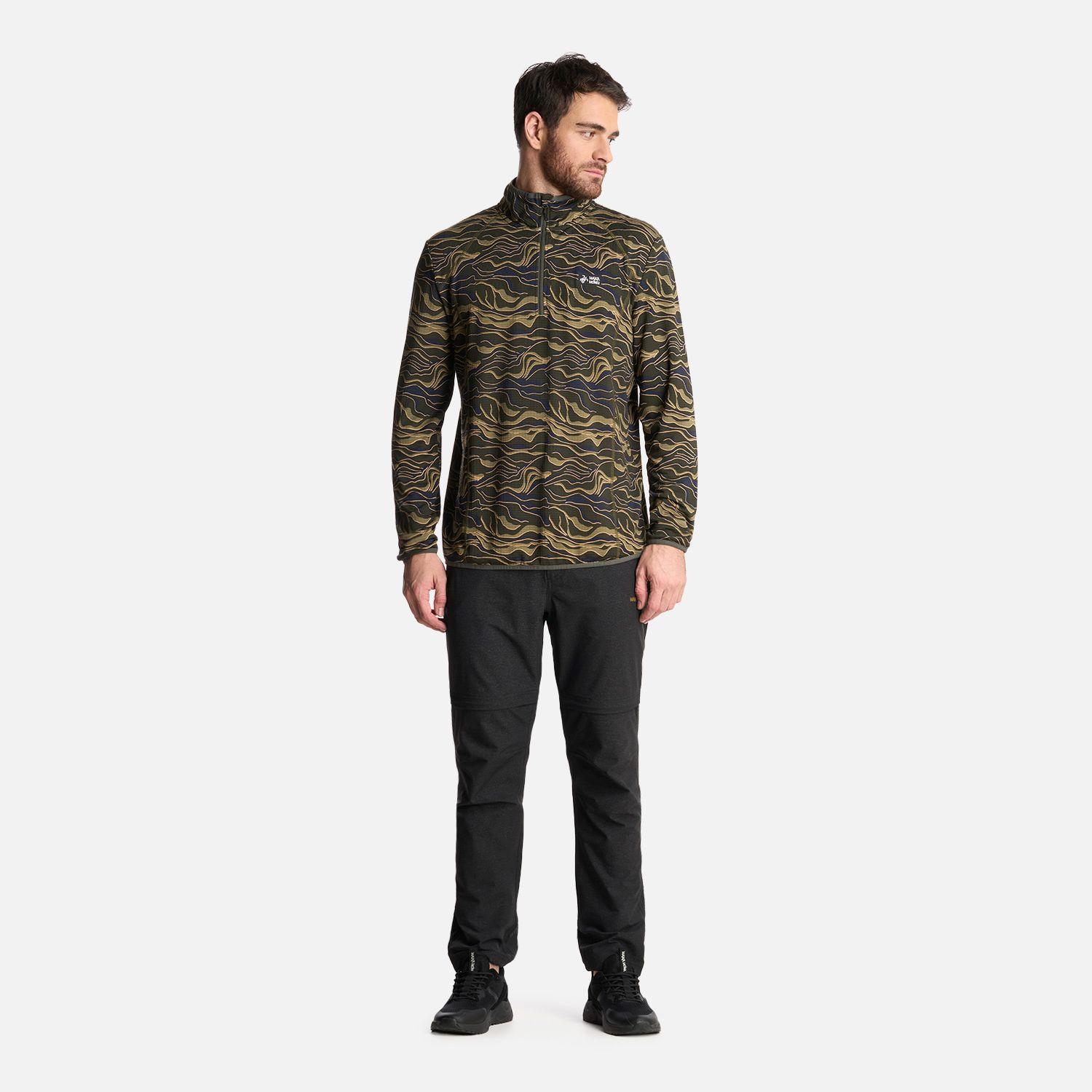 Polerón Hombre Taina Print Verde Militar Haka Honu V25-4