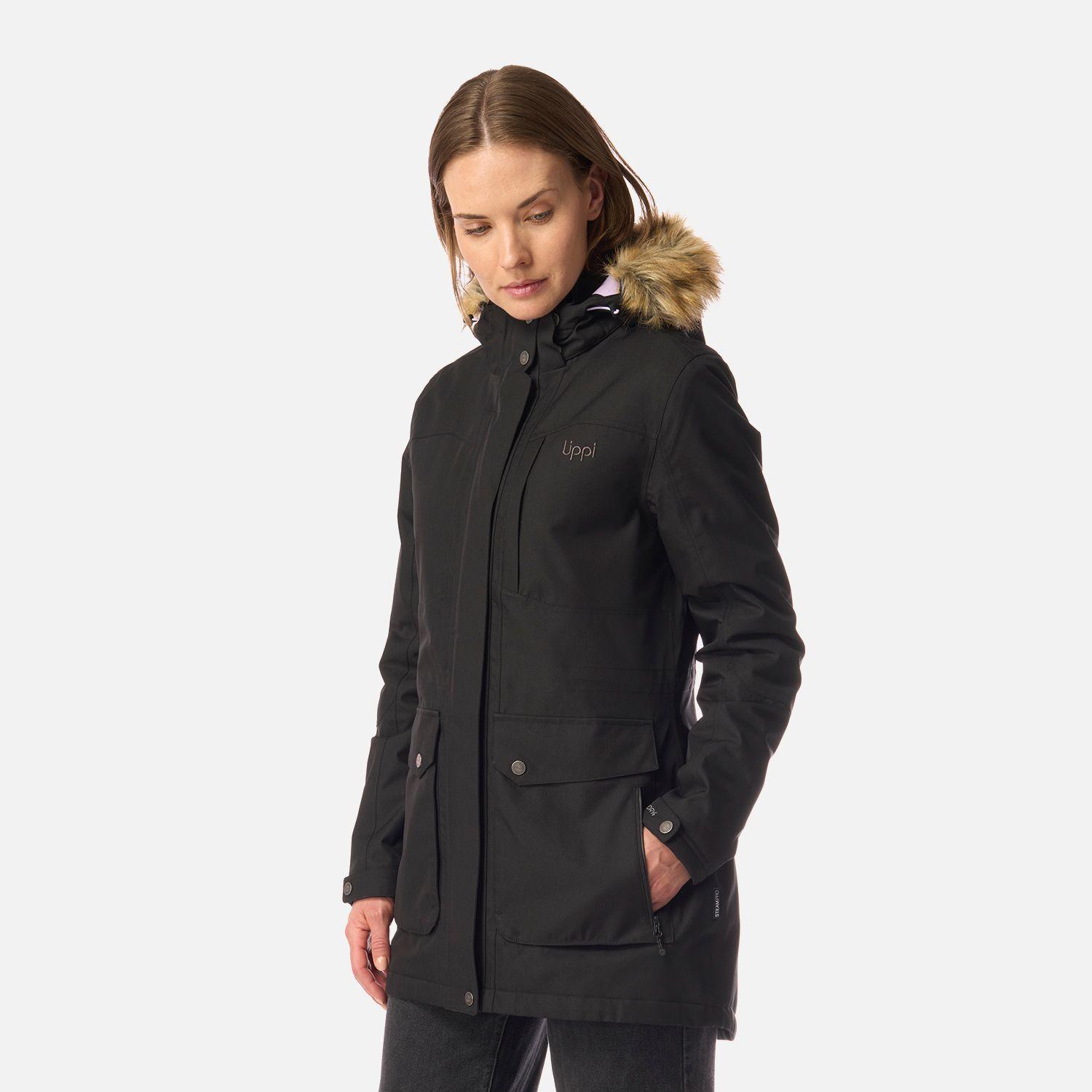 Chaqueta Mujer Roble B-Dry Hoody Jacket Melange Negro Lippi I26-1